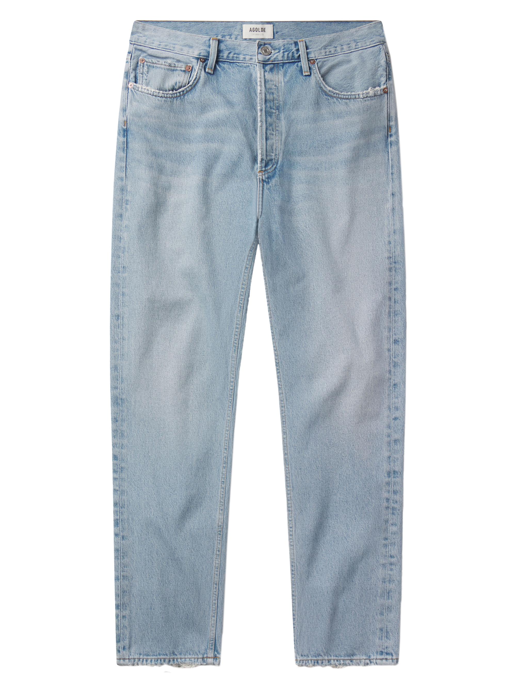 Agolde Men's 90's Mid-Rise Straight Jeans - Vintage Marbled Indigo