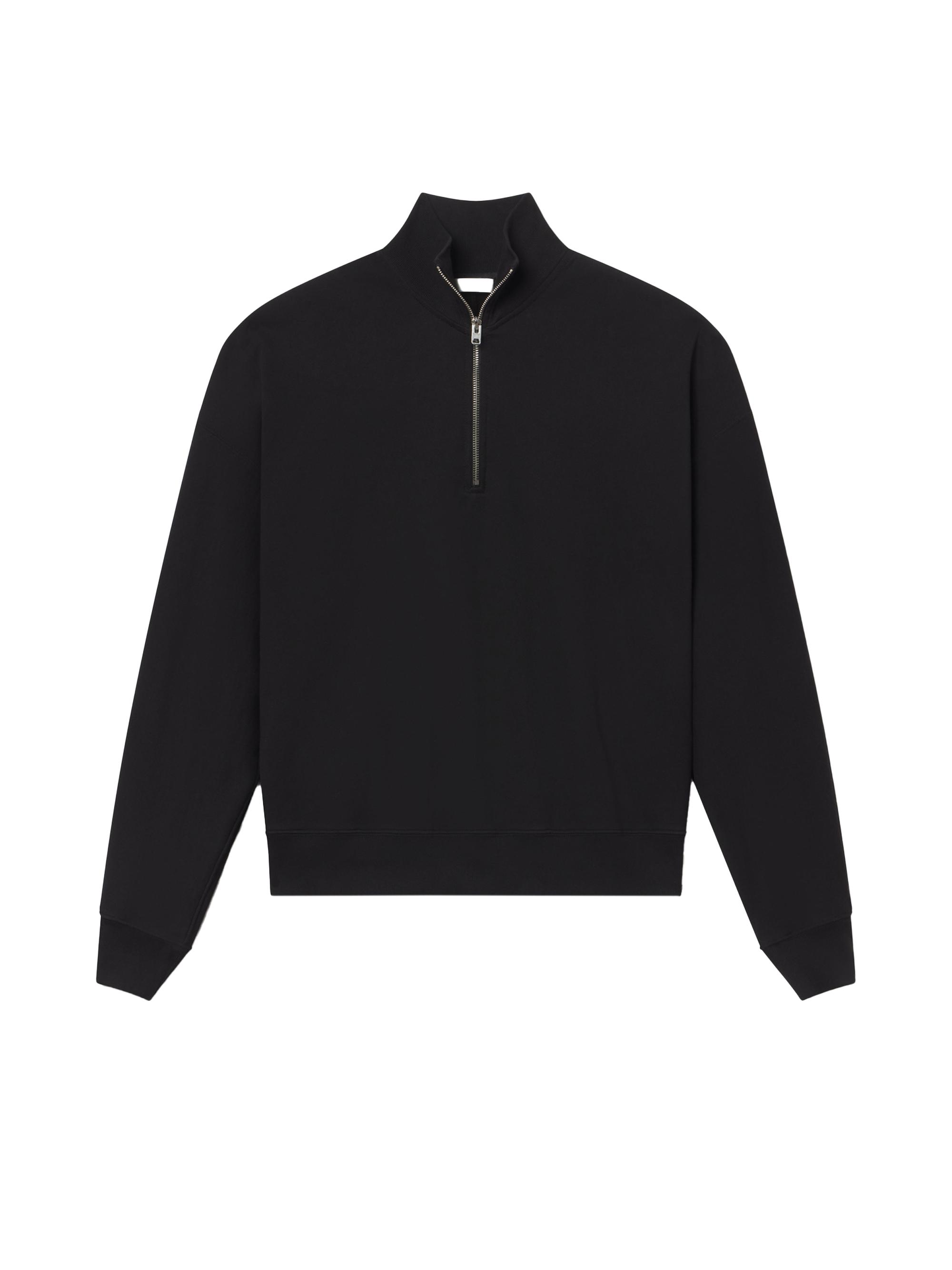 Agolde Men's Idris Quarter-Zip Sweatshirt - Black