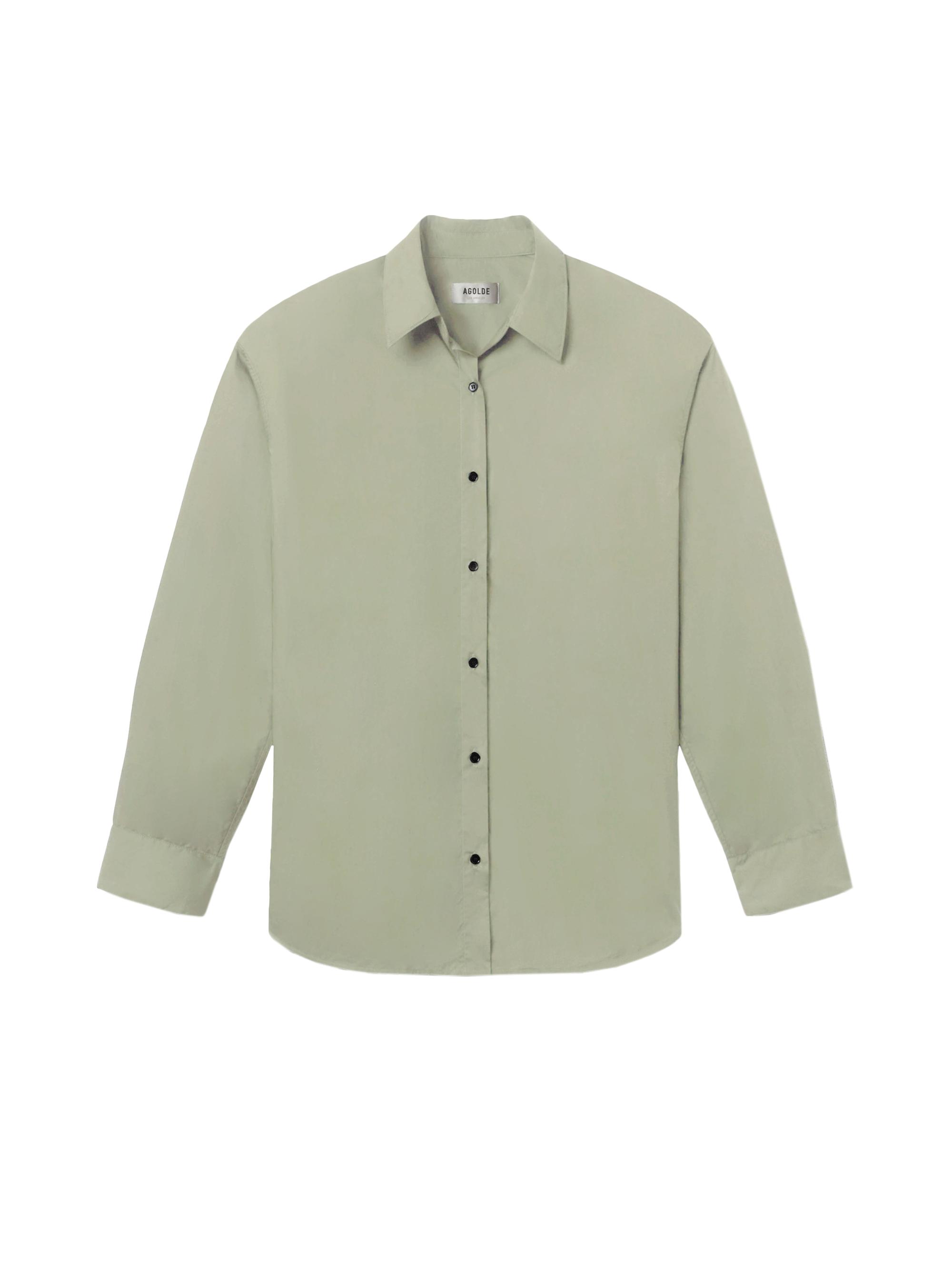 Agolde Men's Parrish Cotton Button-Front Shirt - Pale Khaki