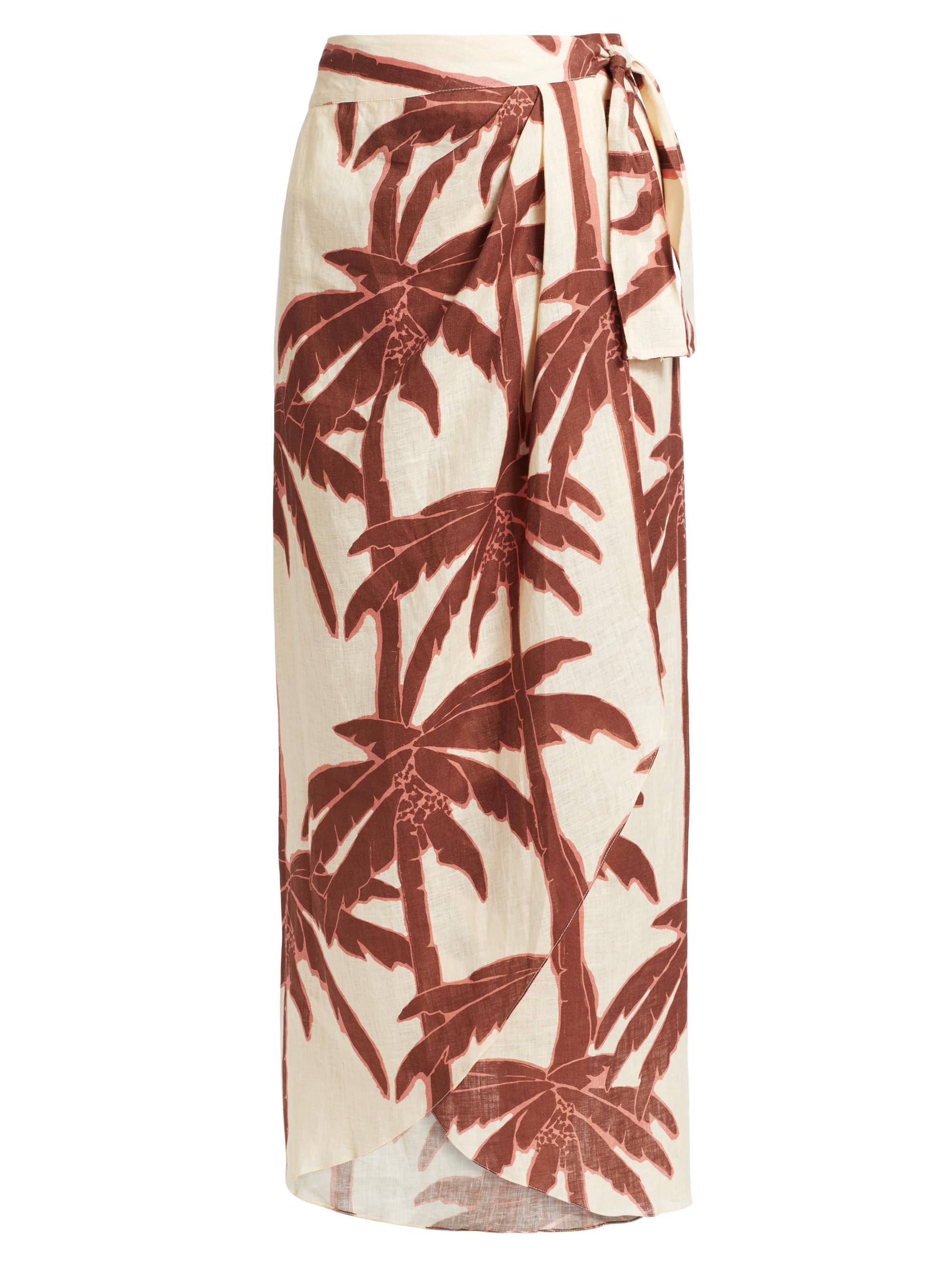 Johanna Ortiz Las Islas Winter Sun Shore Linen Wrap Skirt | Saks