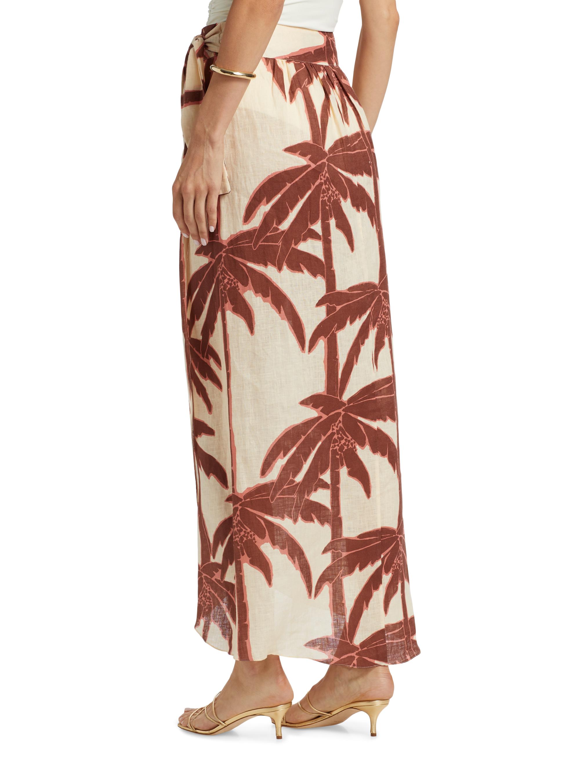 Johanna Ortiz Las Islas Winter Sun Shore Linen Wrap Skirt | Saks