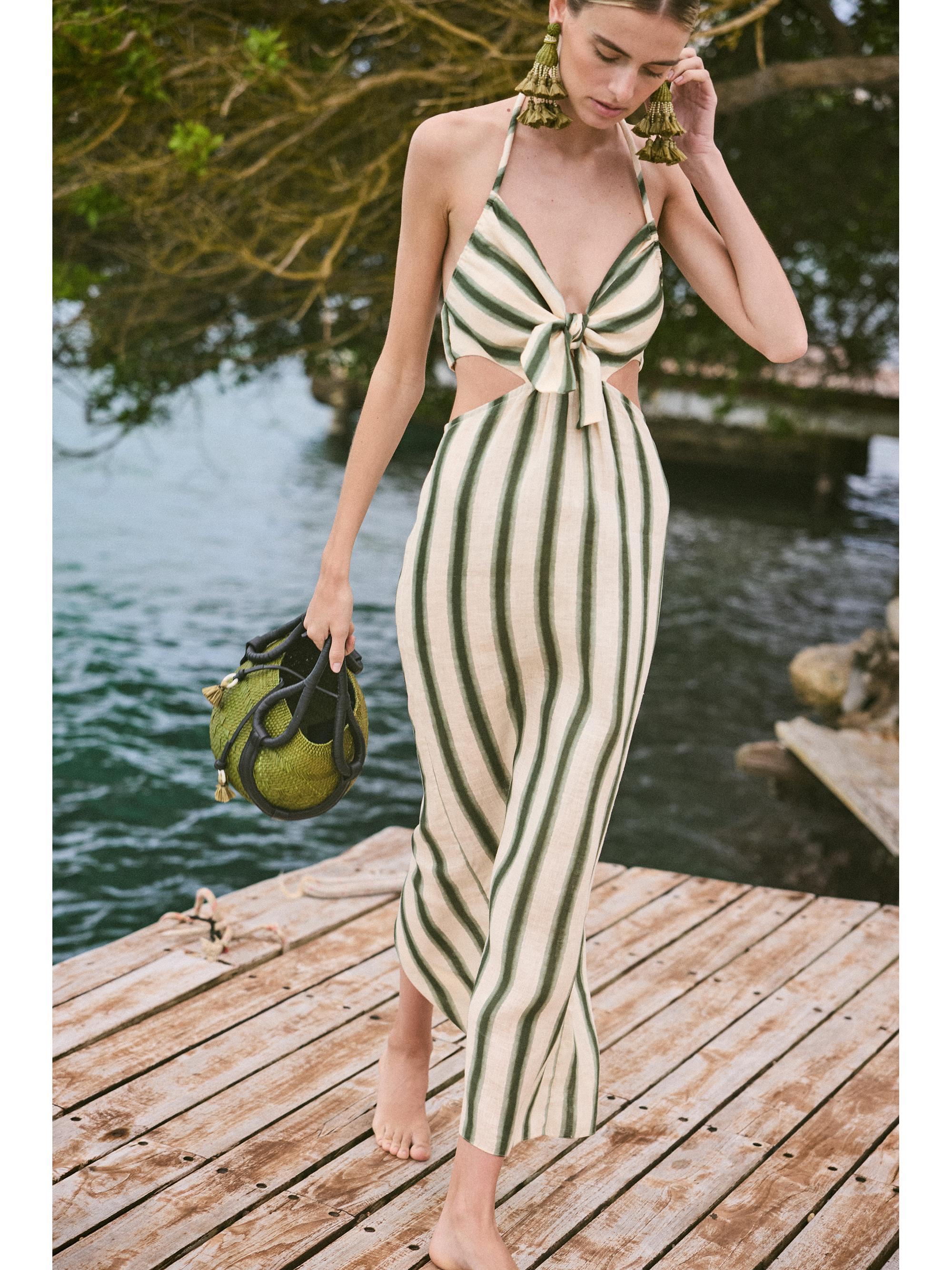 Johanna Ortiz Los Siete Mares Midi-Dress | Saks Fifth Avenue