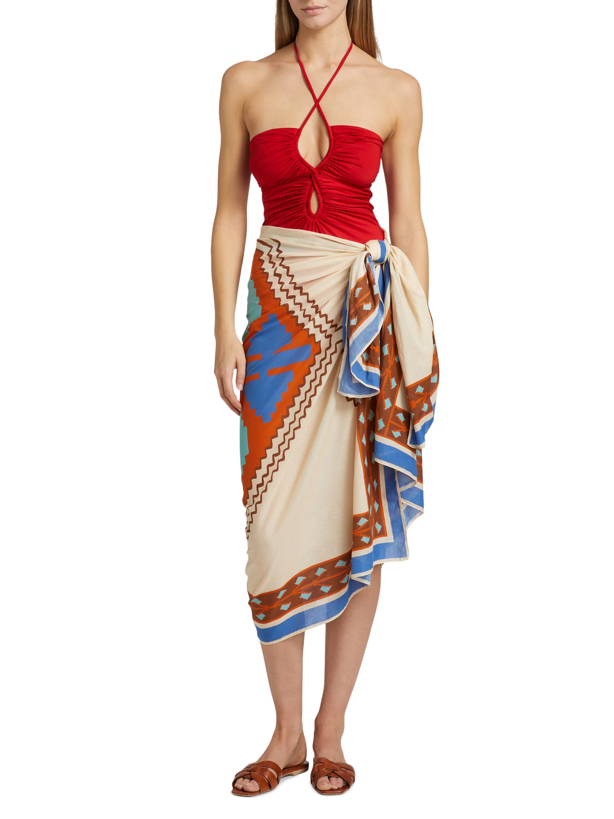 Johanna Ortiz Printed Cotton Pareo | Saks Fifth Avenue