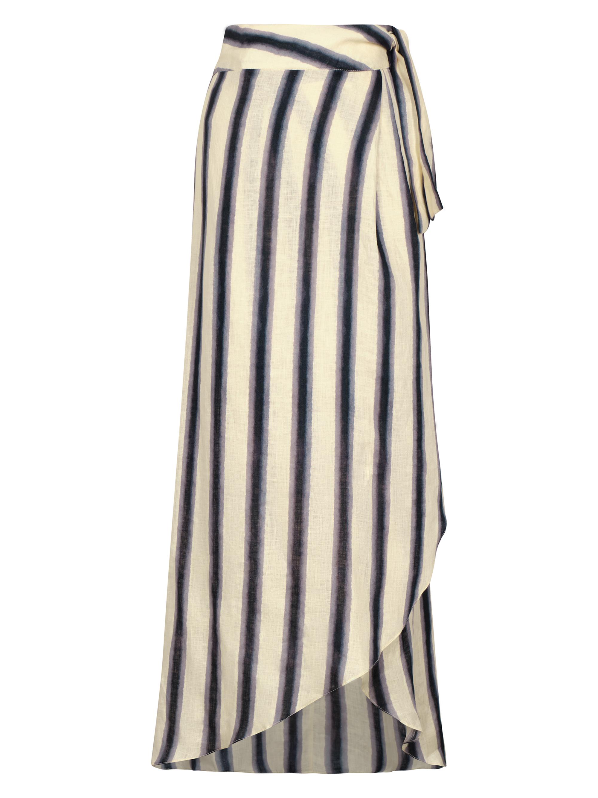 Women’s Waves Of Destiny Wrap Skirt – Ecru Blue – Size 6