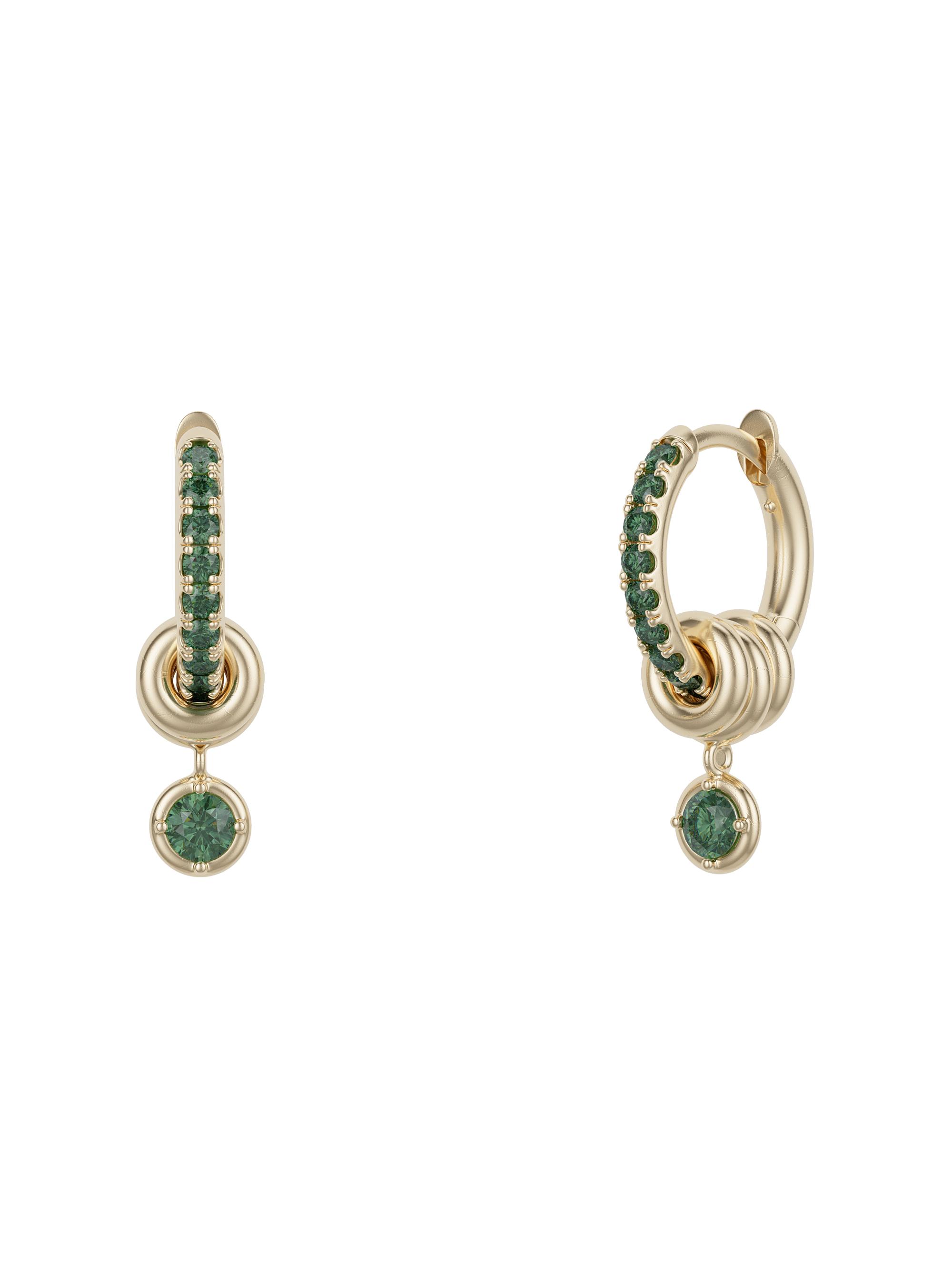 Spinelli Kilcollin Women's Zahra 18K Yellow Gold & 0.39 TCW Diamond Earrings - Emerald