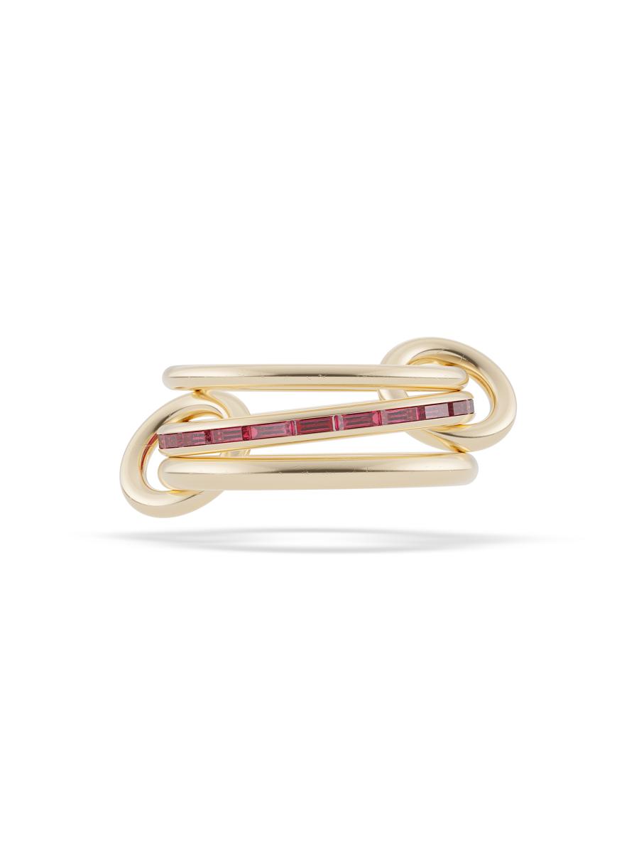 Spinelli Kilcollin Women's Pyrus 18k Yellow Gold & Gemstone Triple-band Ring In Red