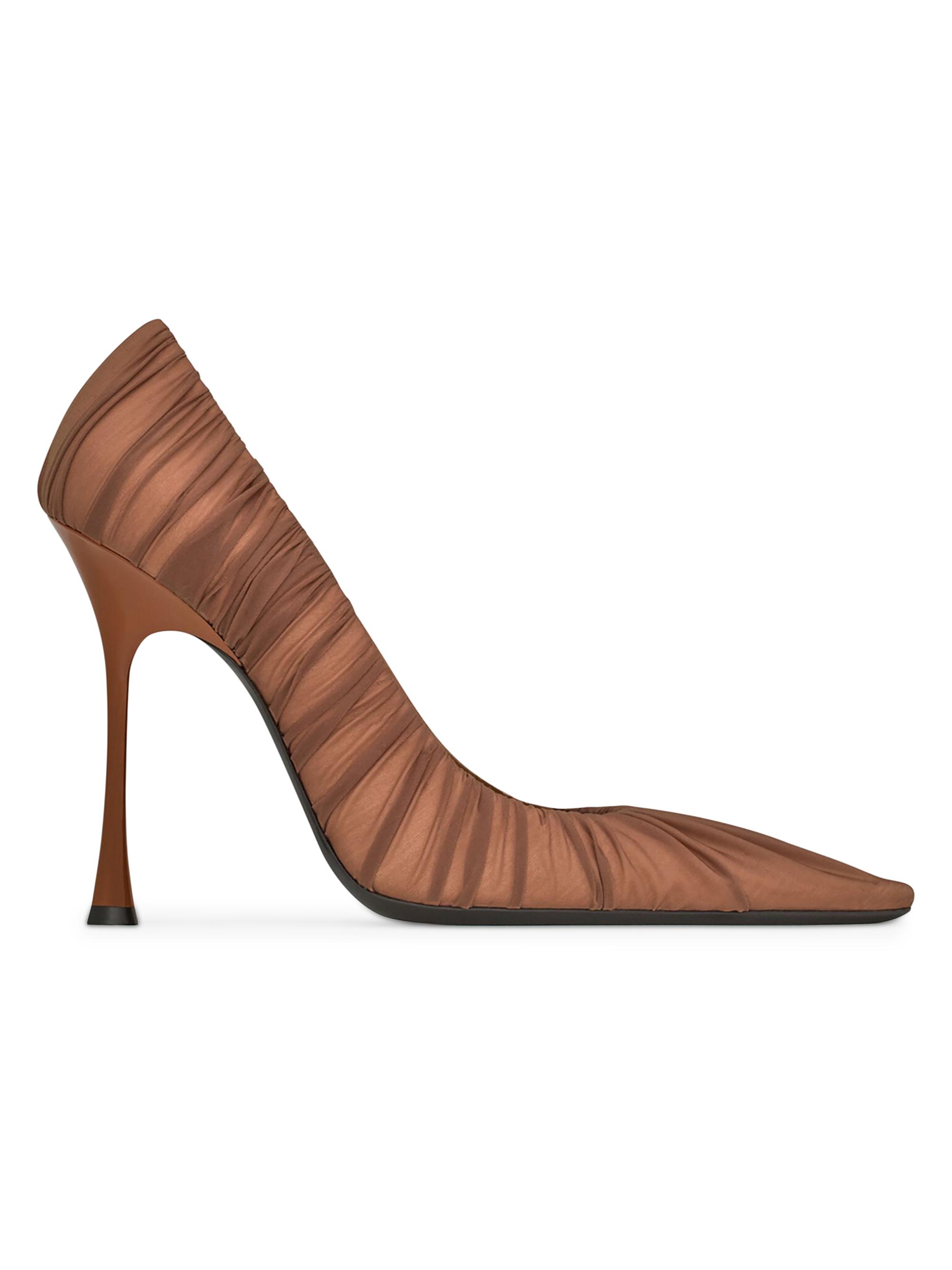 Saint Laurent Women's Emmanuelle Pumps in Draped Jersey - Light Cappuccino