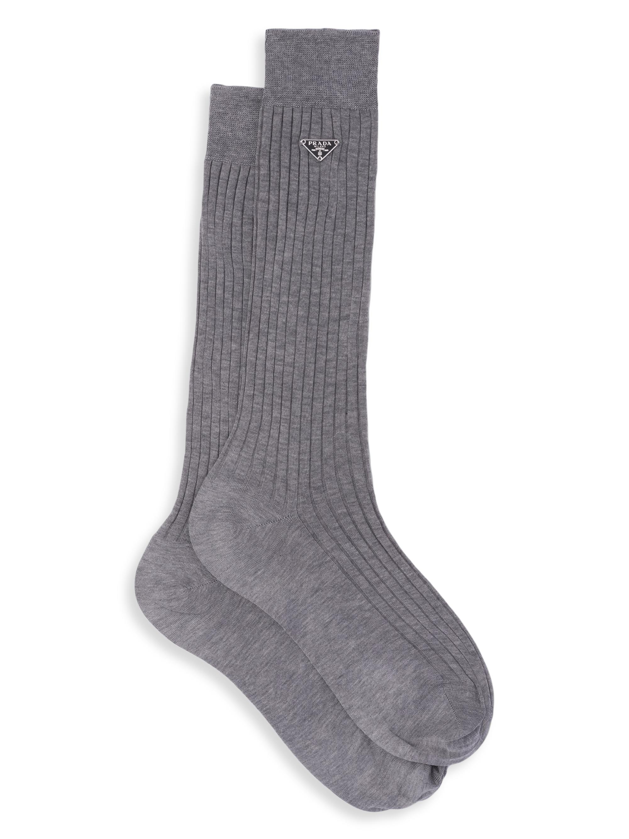 Prada Women's Cotton Socks - Grey