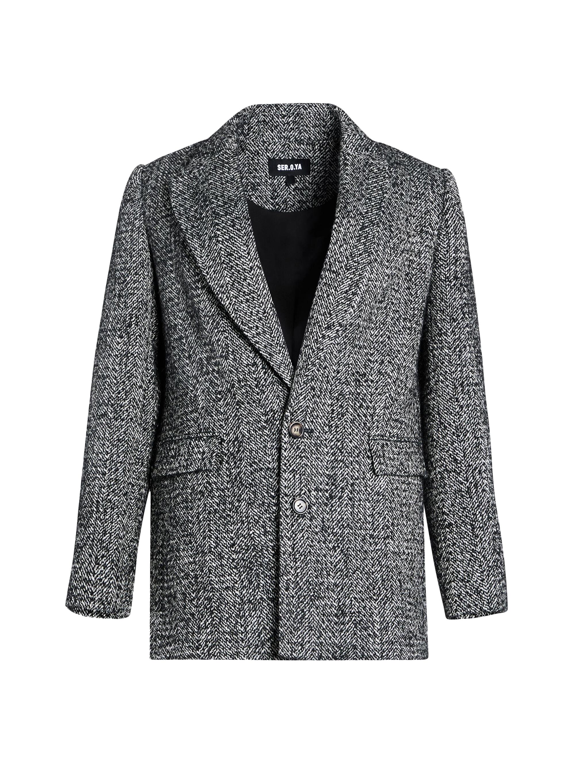 Ser.o.ya Women's Cecilia Wool Blazer - Charcoal Grey