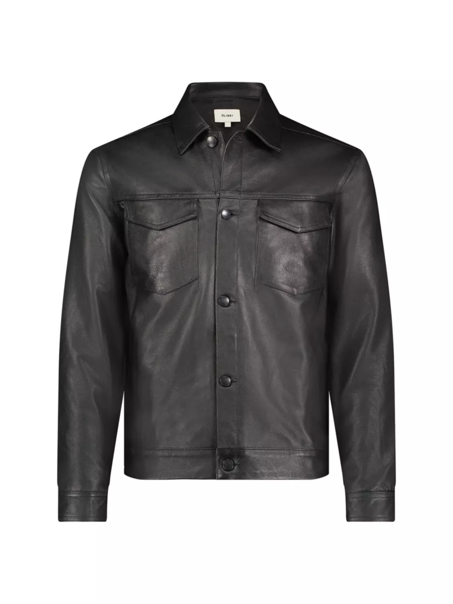 Shop DL1961 Premium Denim Vaughn Trucker Obsidian Denim Jacket | Saks Fifth Avenue Shop DL1961 Premium Denim Vaughn Trucker Obsidian Denim Jacket | Saks Fifth Avenue