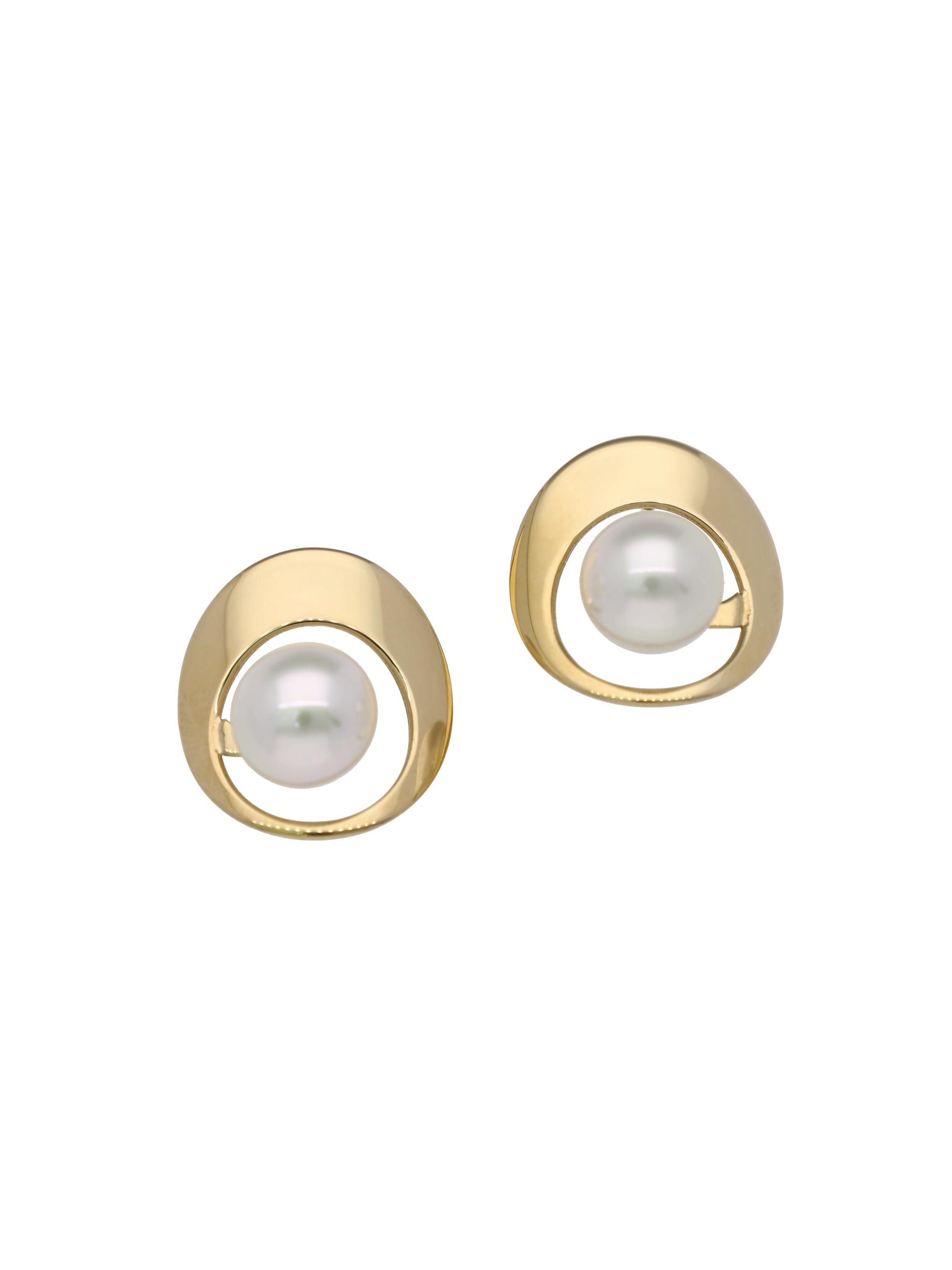 Majorica Women's Petra 18K-Gold-Plated & Mother-Of-Pearl Stud Earrings - Pearl