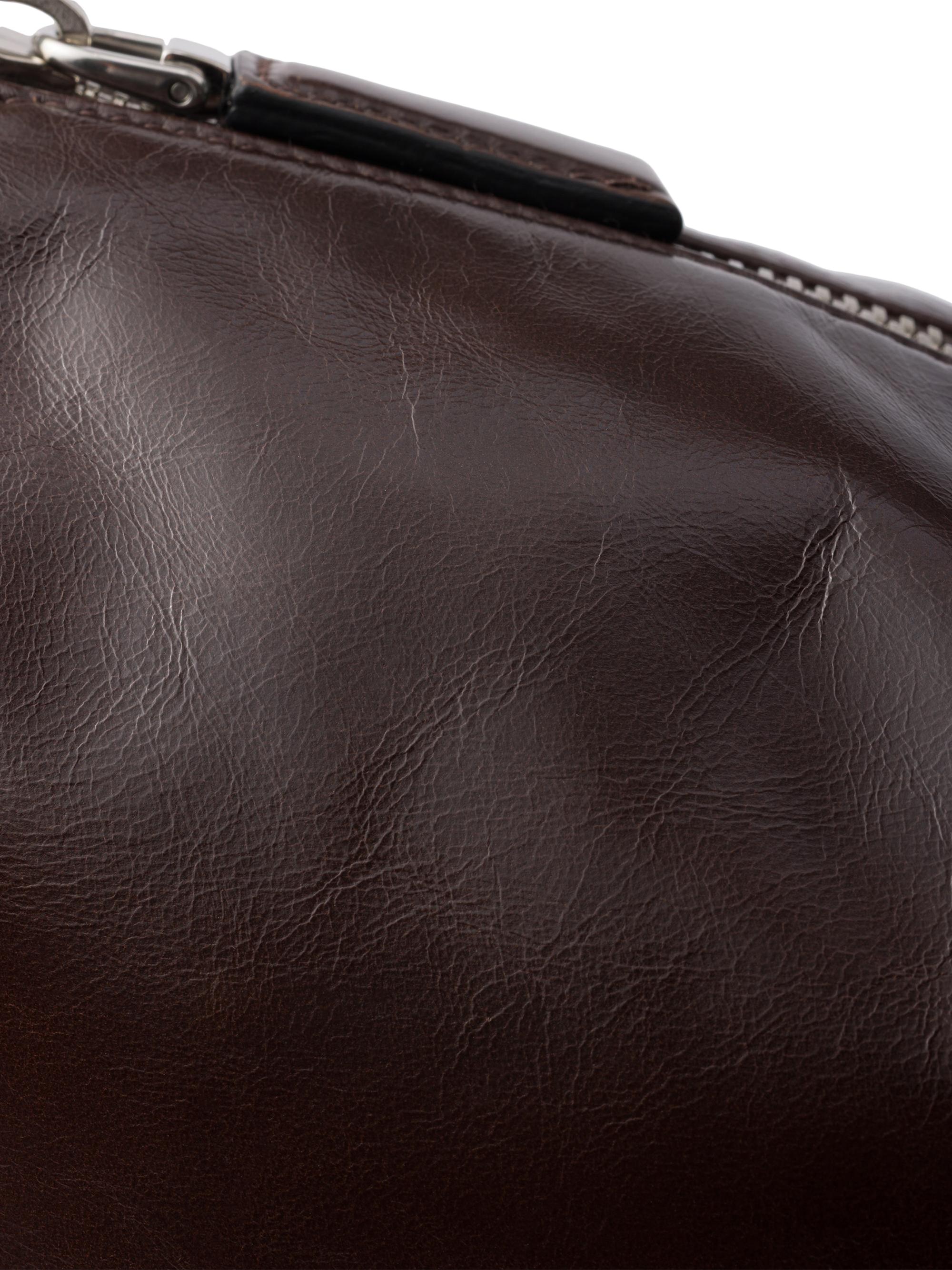 Prada Men's Leather Shoulder Bag - Dark Brown | Thumbnail 8