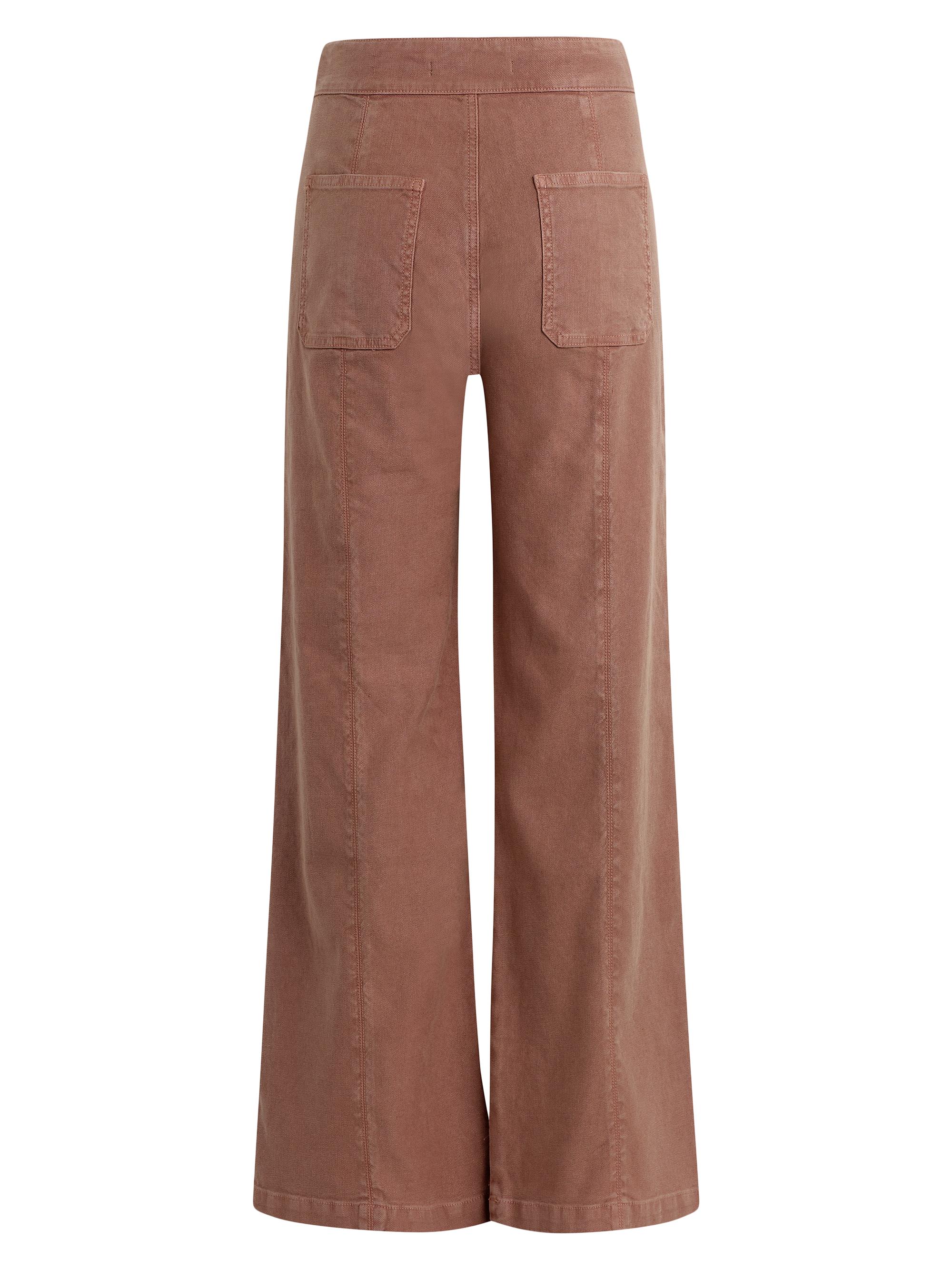 Hudson Jeans Tie-Waist Pintucked Trouser Pants | Saks Fifth