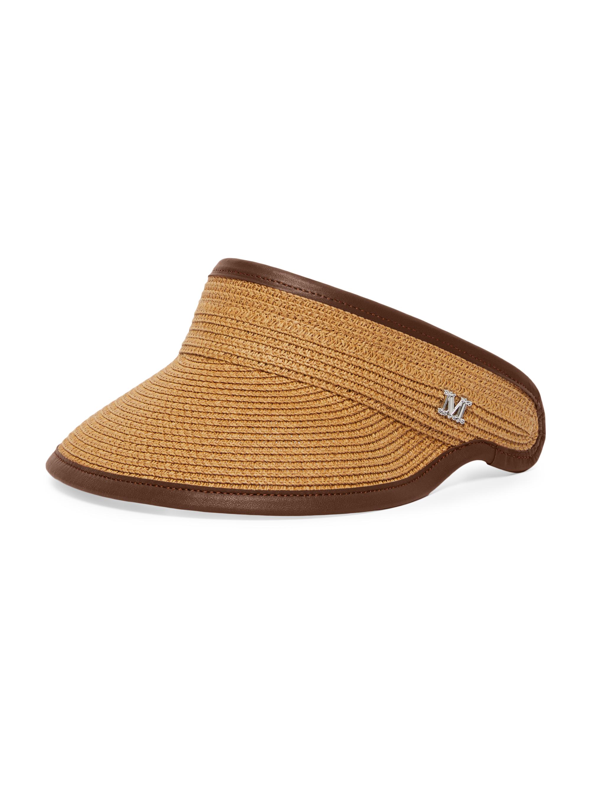 Max Mara Women's Mogador Woven Visor - Tobacco