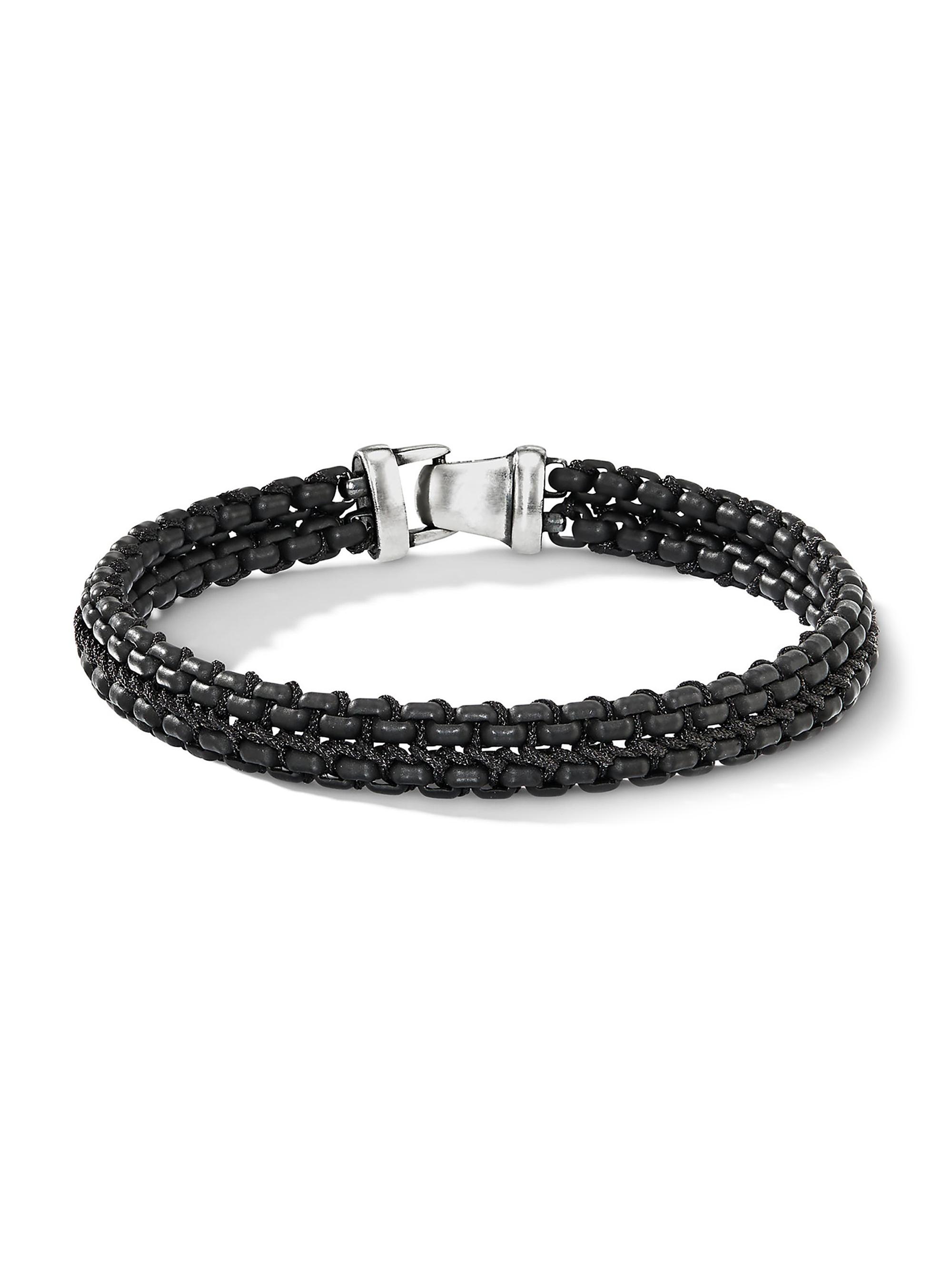 David Yurman Men's Woven Box Chain Bracelet in Sterling Silver - Silver
