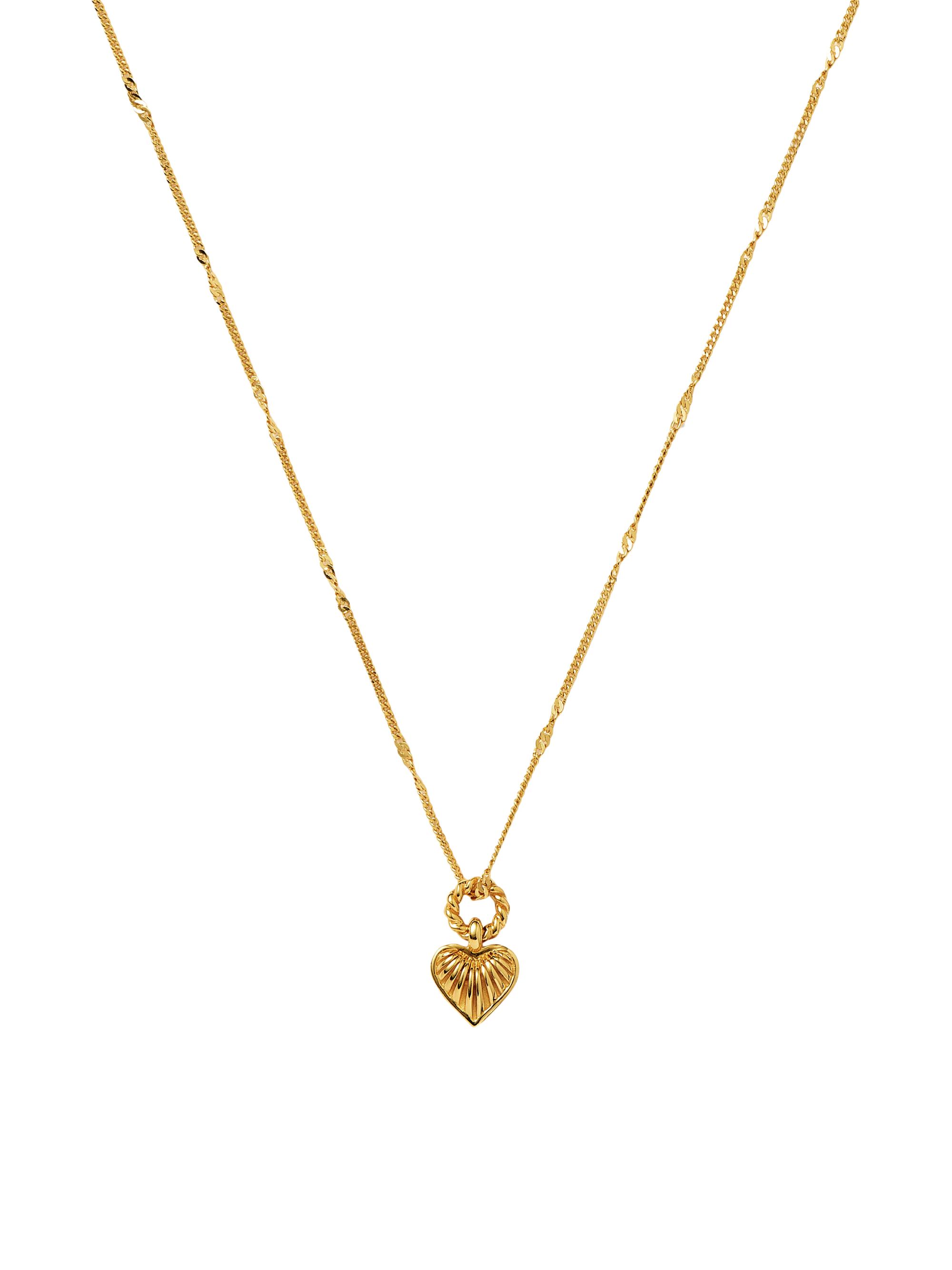 Missoma Women's Ridge Heart 18K-Yellow-Gold Vermeil Pendant Necklace - Gold