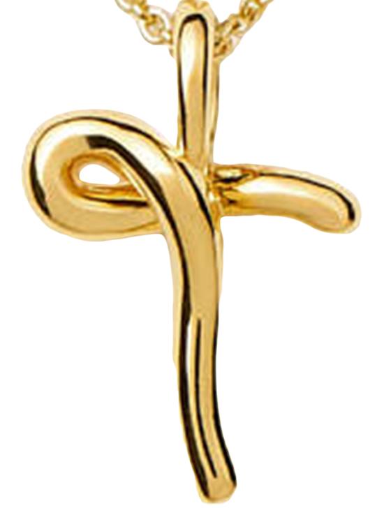 Missoma Women's 18K-Yellow-Gold Vermeil Curly Molten Mini Initial Pendant Necklace - Initial T