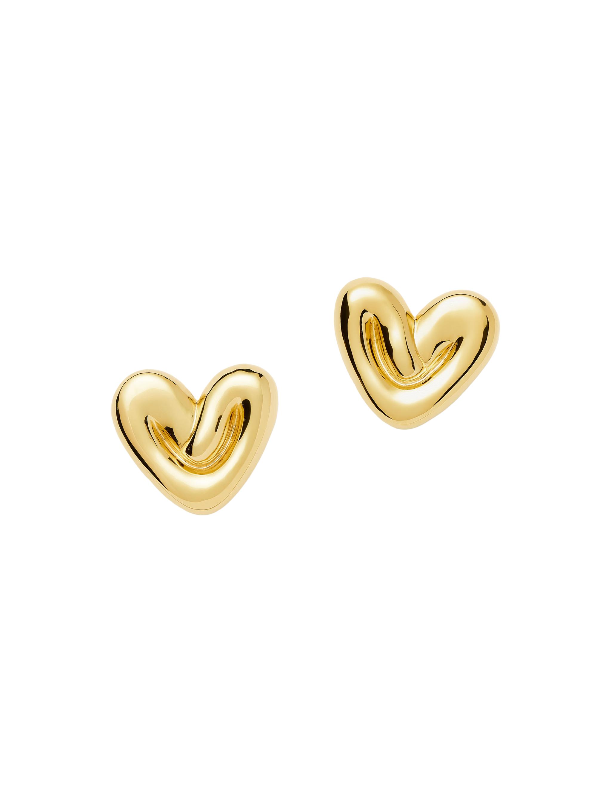 Missoma Women's 18K-Gold-Plated  Puffy Heart Stud Earrings - Gold