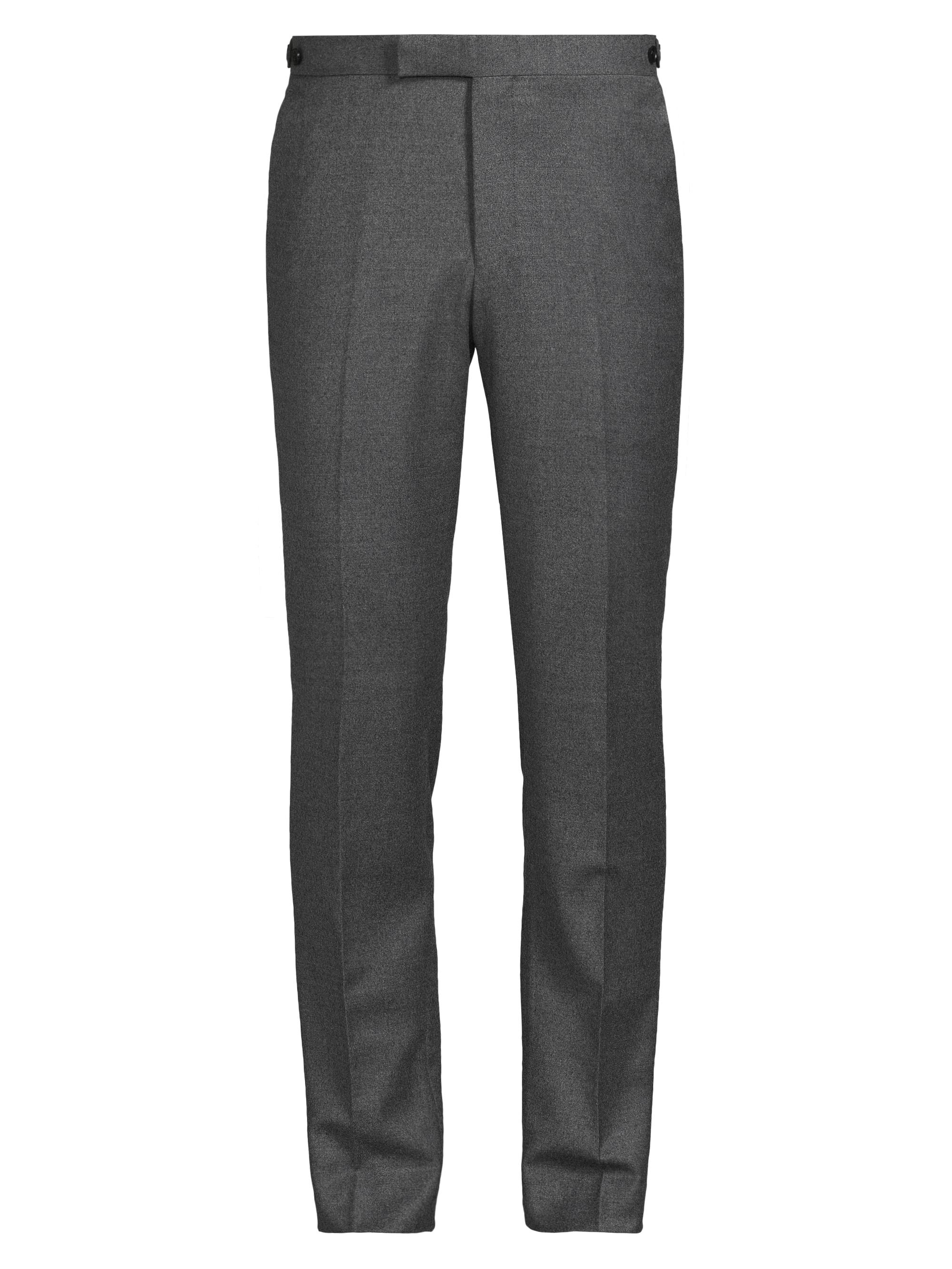 Reiss Men's Degree Crease-Front Trousers - Grey Melange