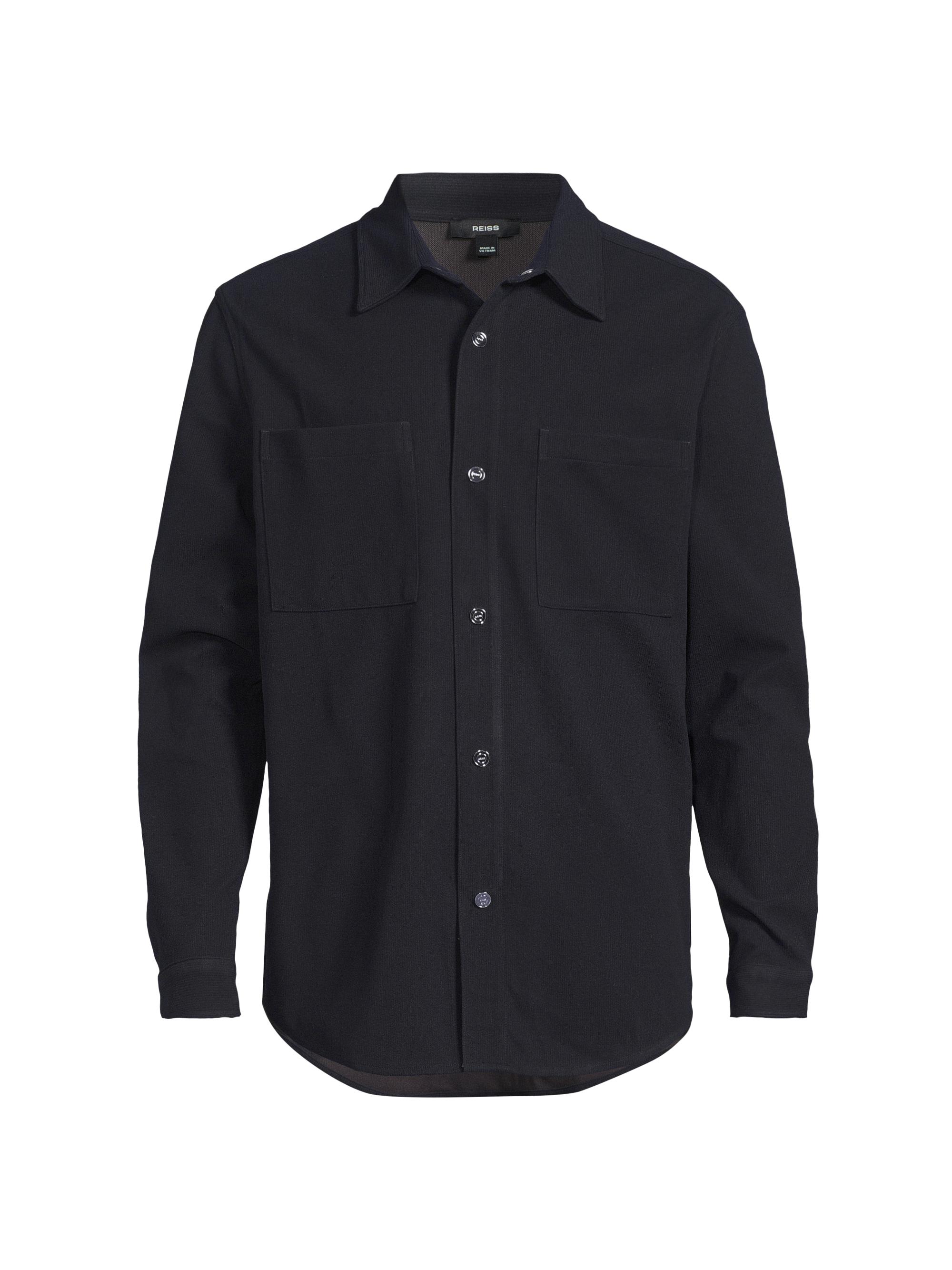 Reiss Men's Fitzroy Micro Corduroy Jacket - Navy