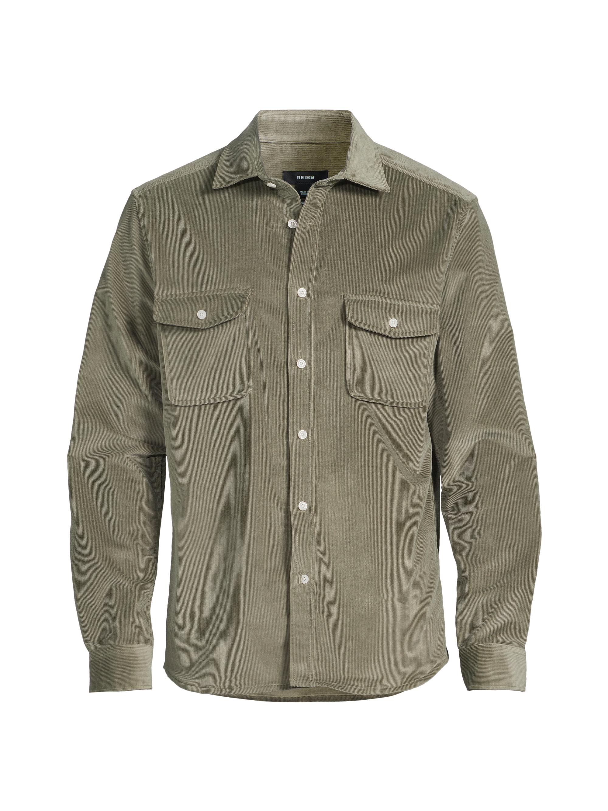 Reiss Men's Tucci Corduroy Jacket - Sage