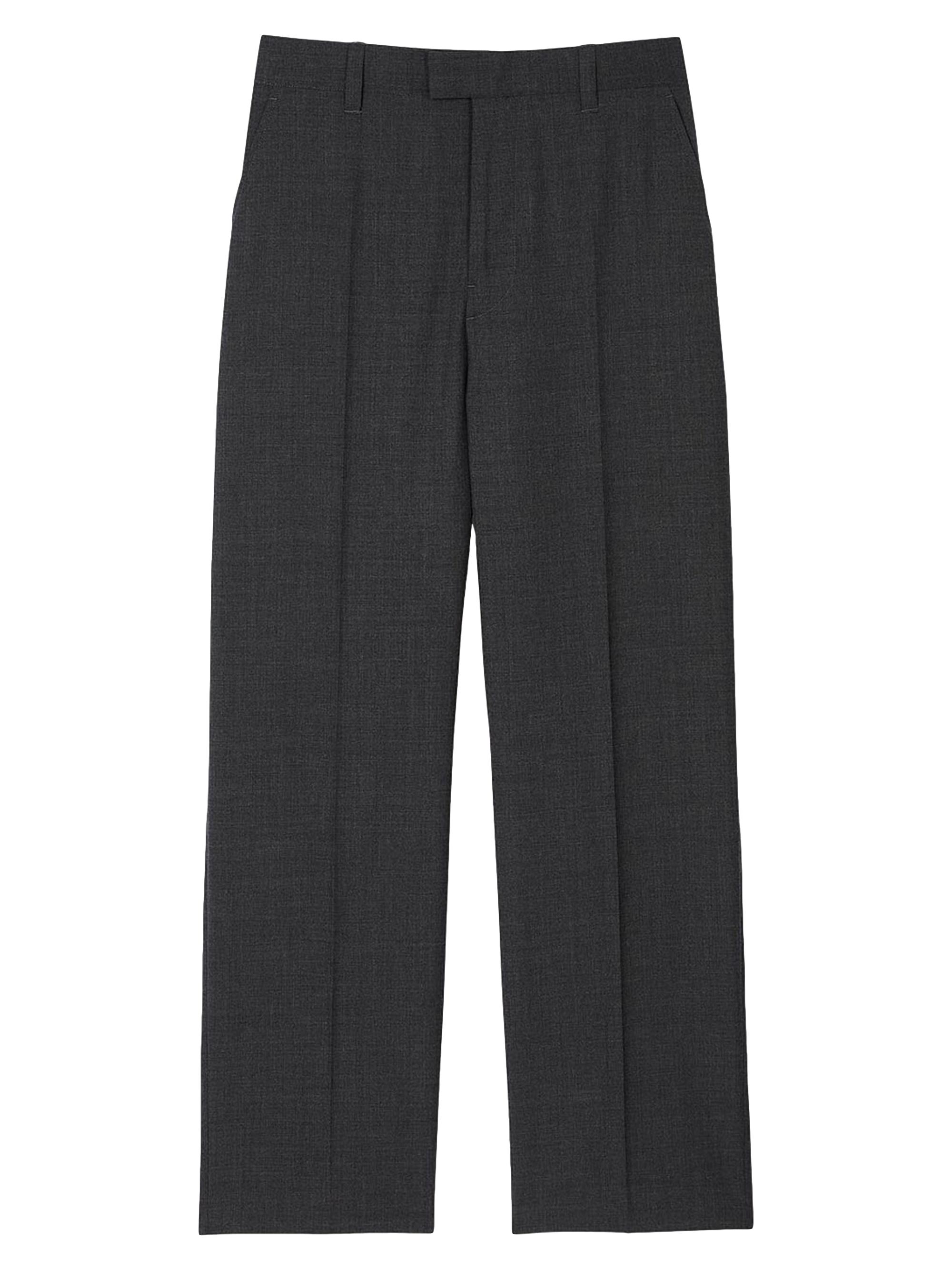 Sandro Men's Wide-Leg Trousers - Mocked Grey