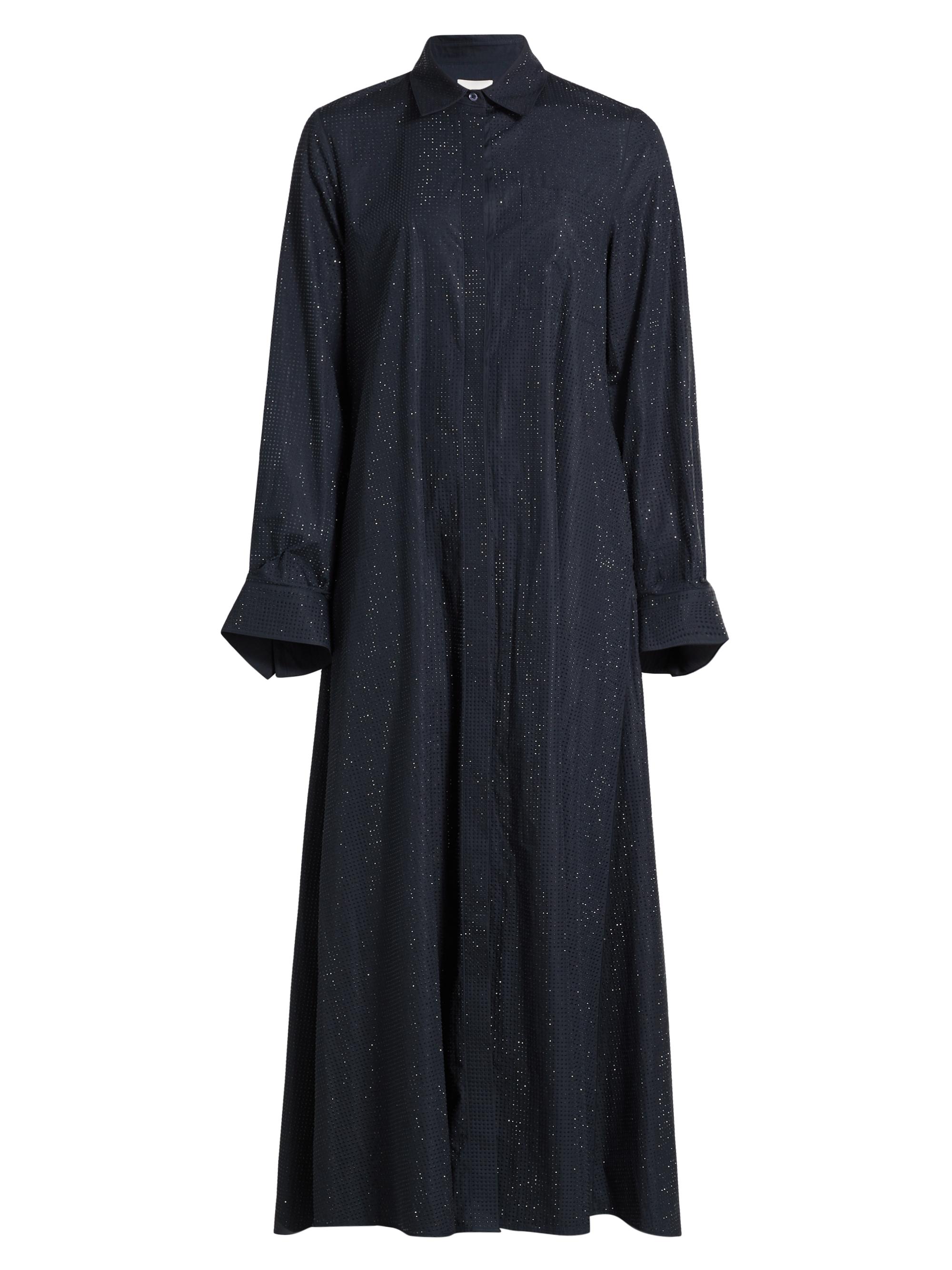TWP Women's Jennys Crystal Maxi Shirtdress - Midnight
