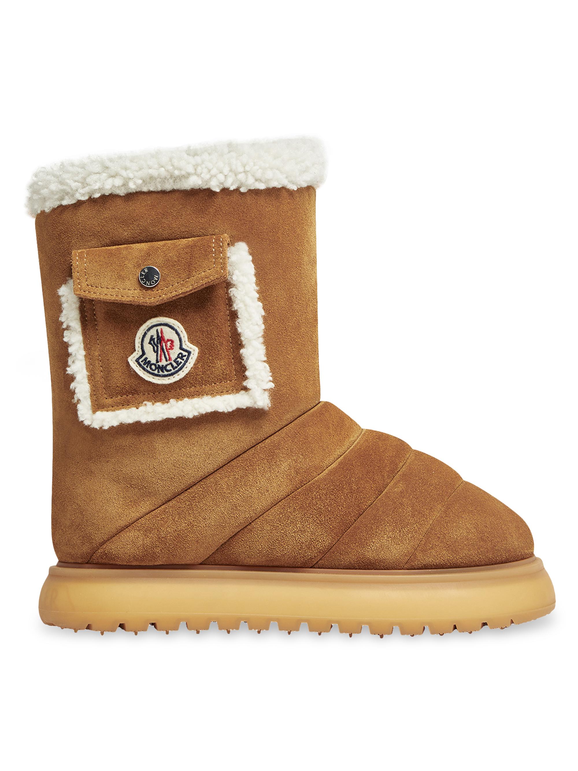 Moncler Women's Gaia Pocket Mid Snow Boots - Camel Beige