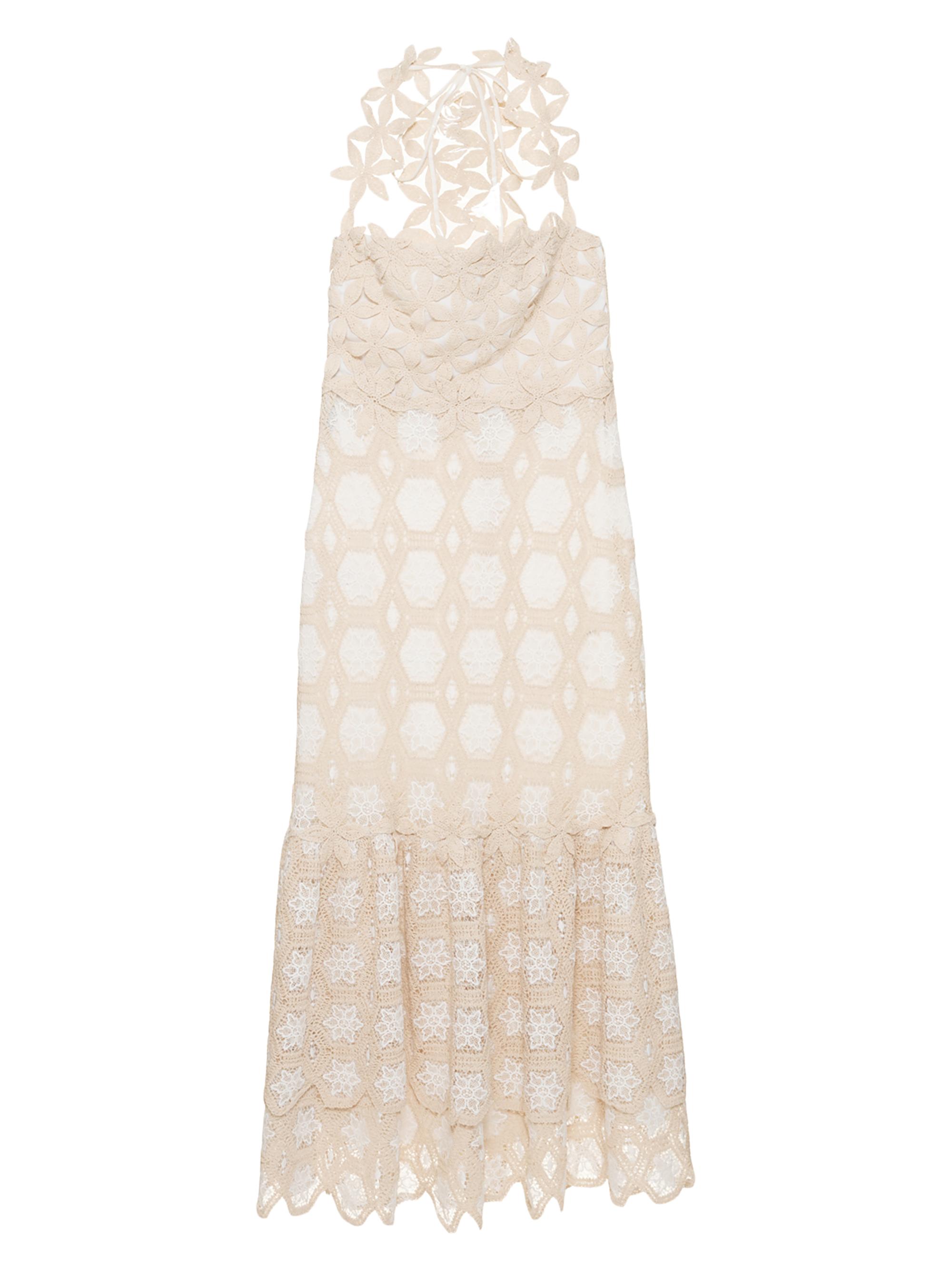 PatBO Women's Crochet Halter Midi-Dress - Off White