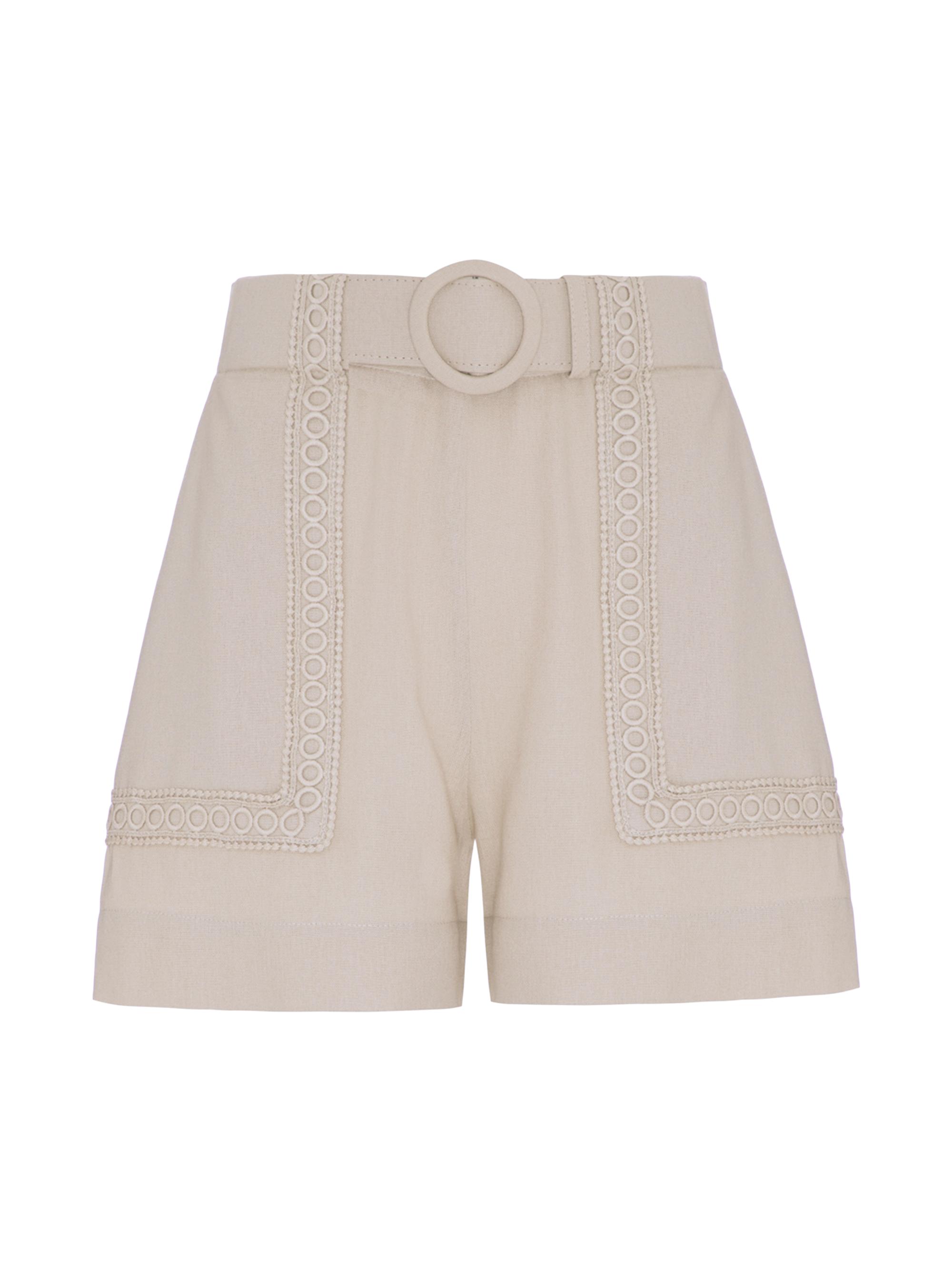 PatBO Women's Candy Belted Shorts - Natural