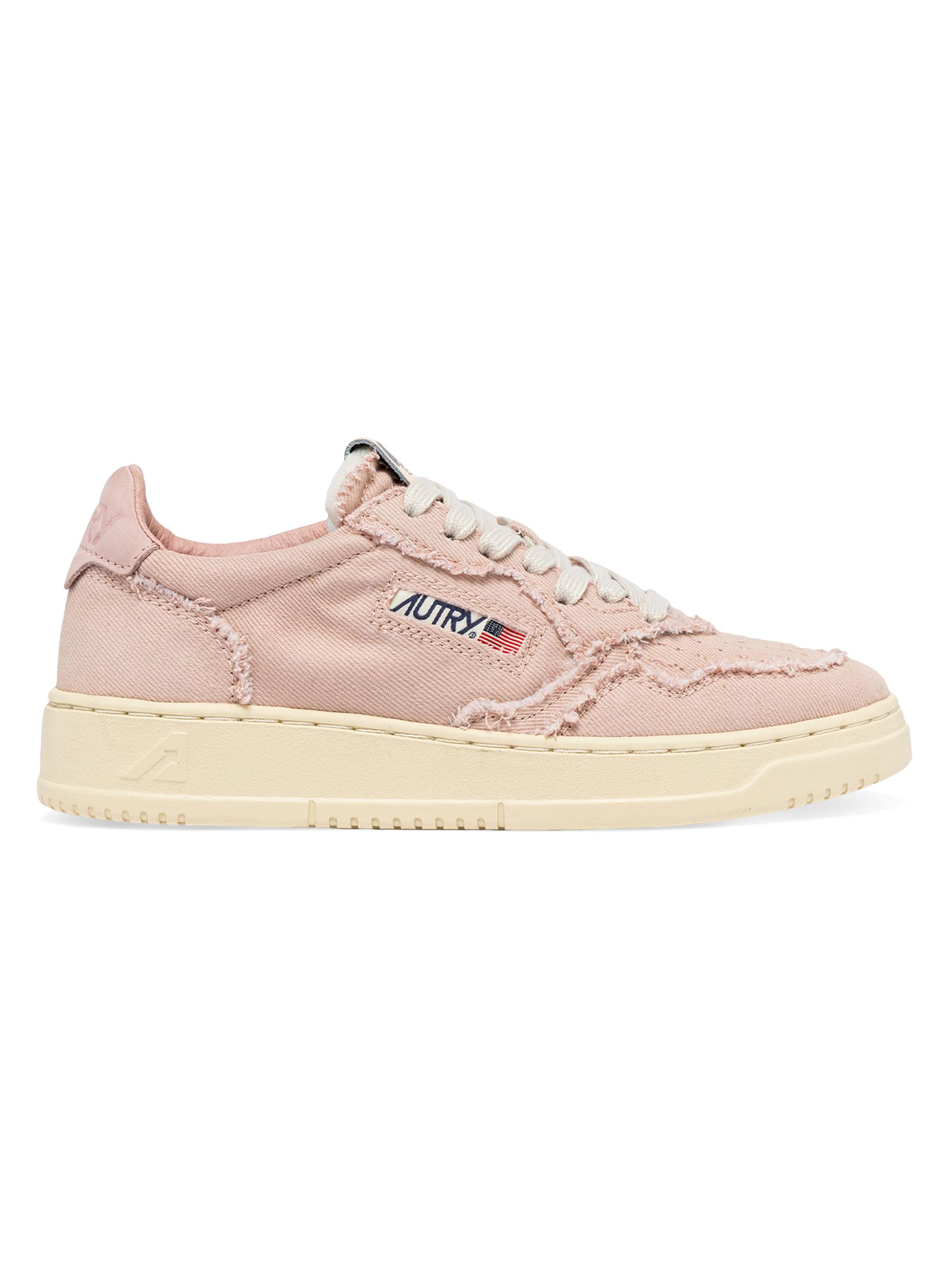 Autry Women's Medalist Denim Low-Top Sneakers - Peach Whip