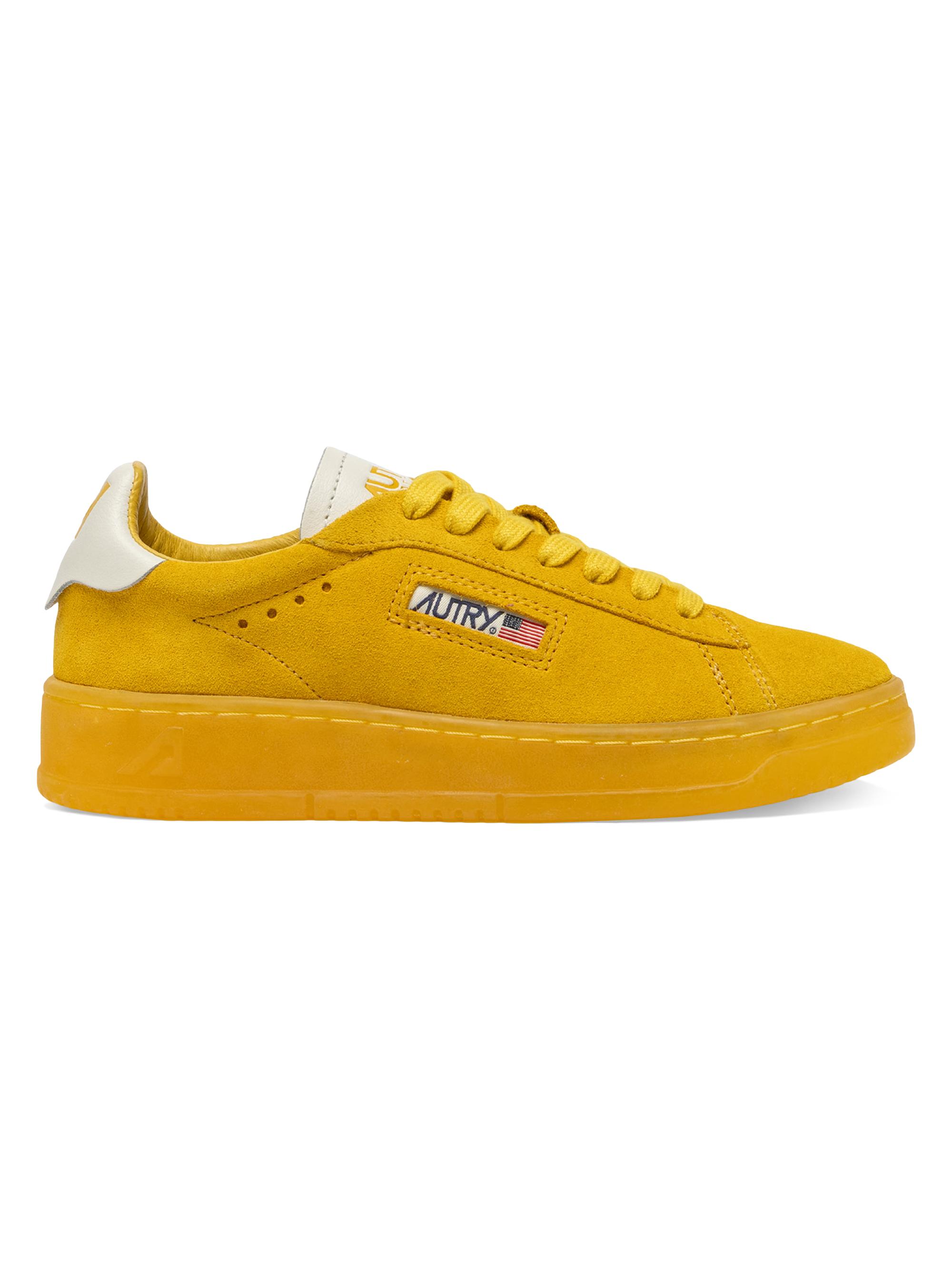 Autry Women's Dallas Low-Top Suede Sneakers - Yellow