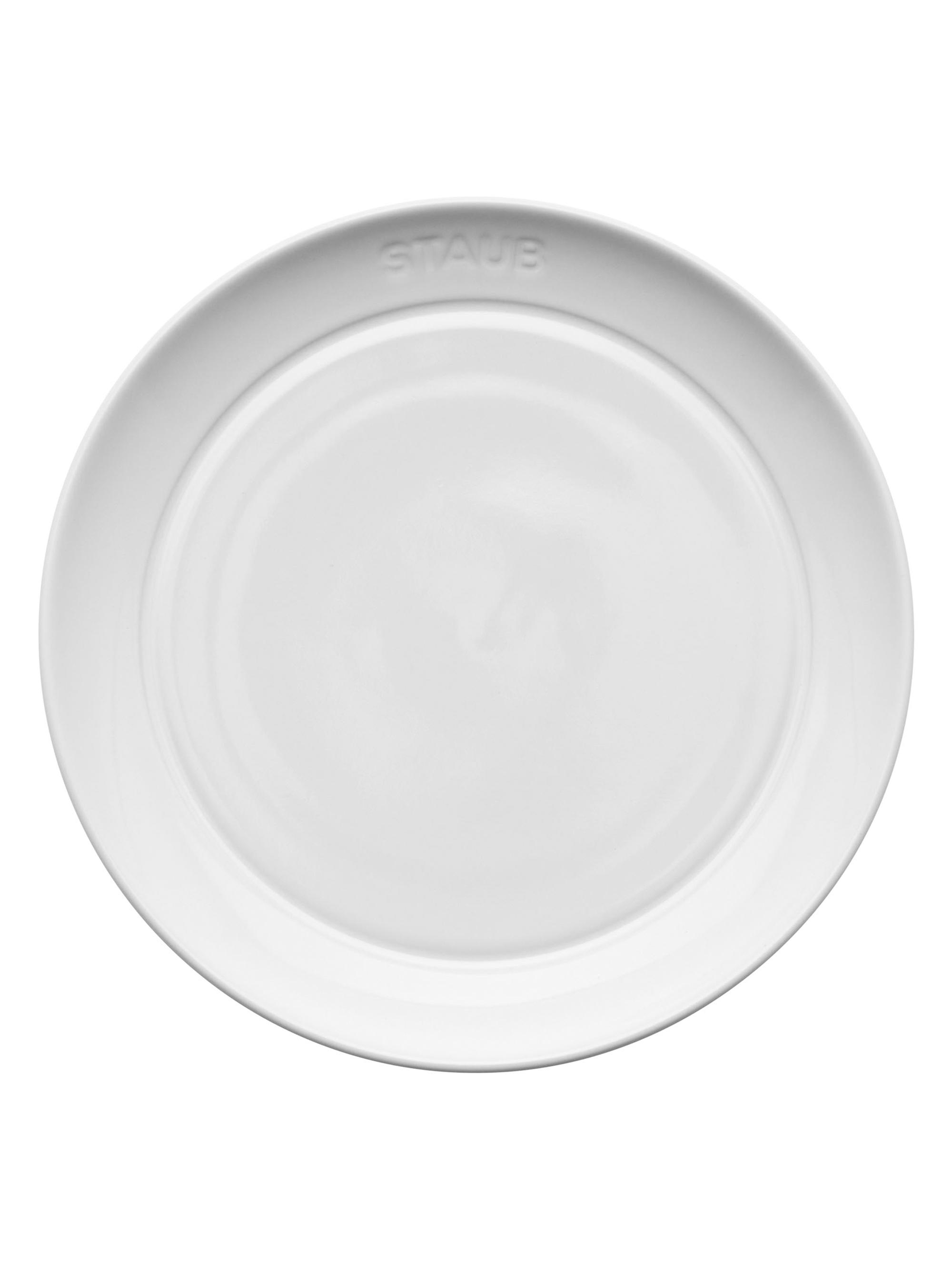 Staub Ceramic Dinnerware 4 Piece 6''Appetizer Plate Set - White