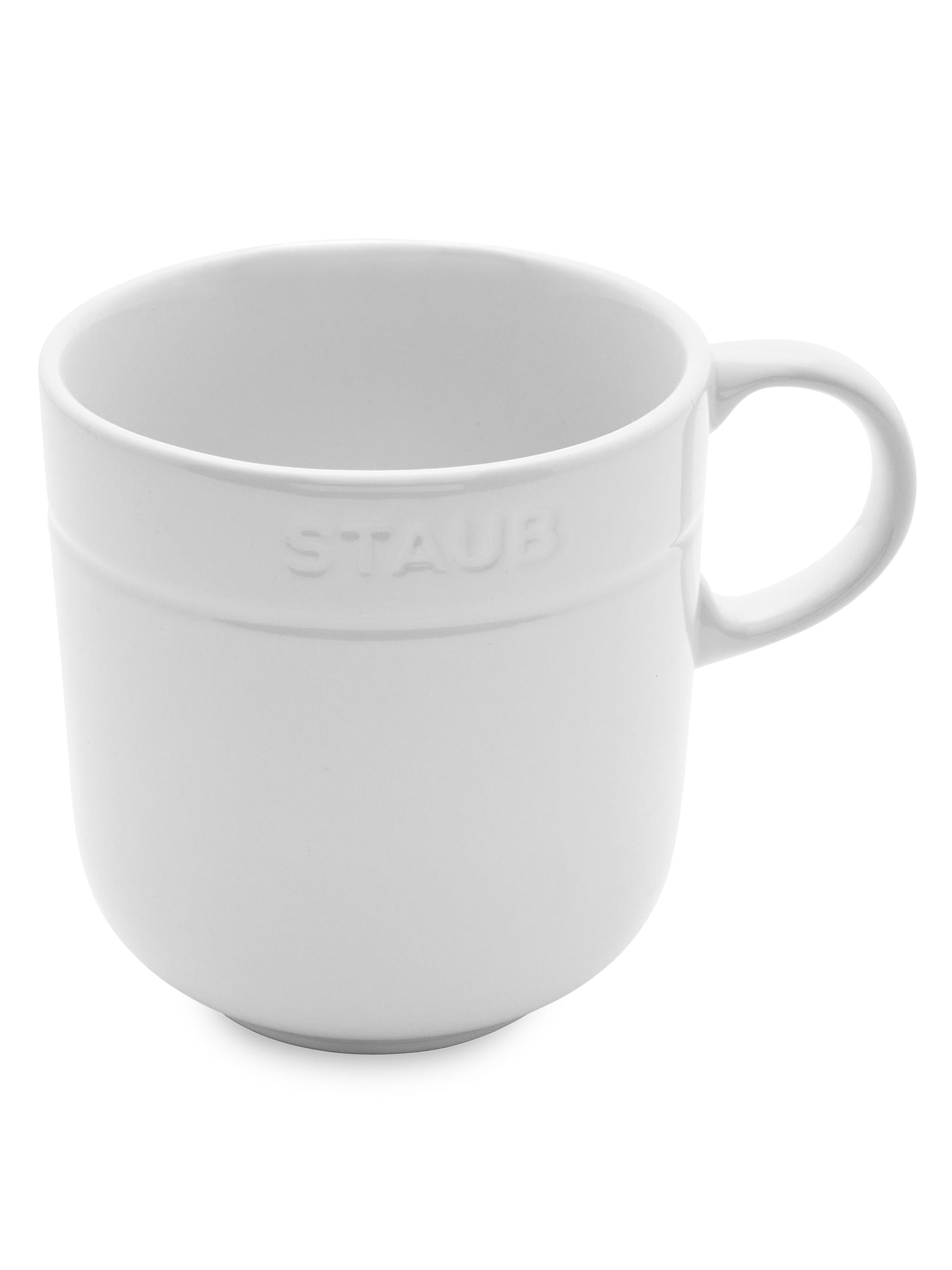 Staub Ceramic Dinnerware 4 Piece Mug Set - White