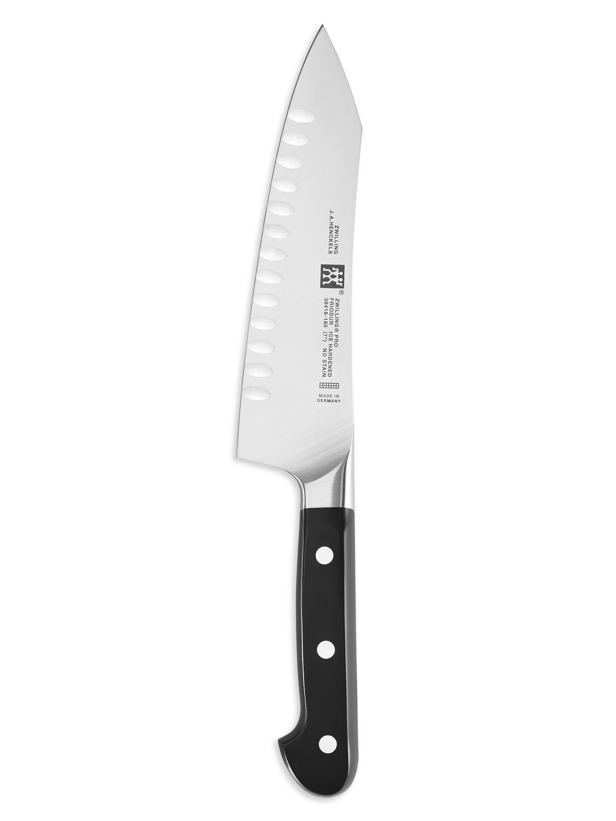 ZWILLING J.A. Henckels Pro Hollow Edge Rocking Santoku Knife - Stainless Steel