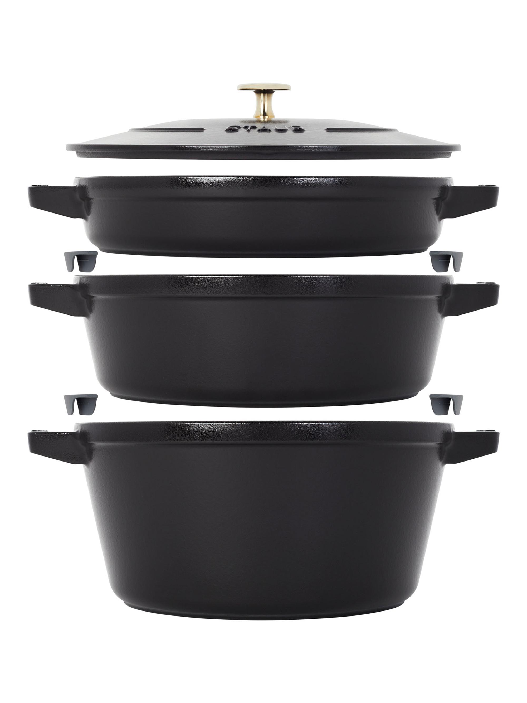 Staub Cast Iron 4-Piece Stackable Set - Cherry