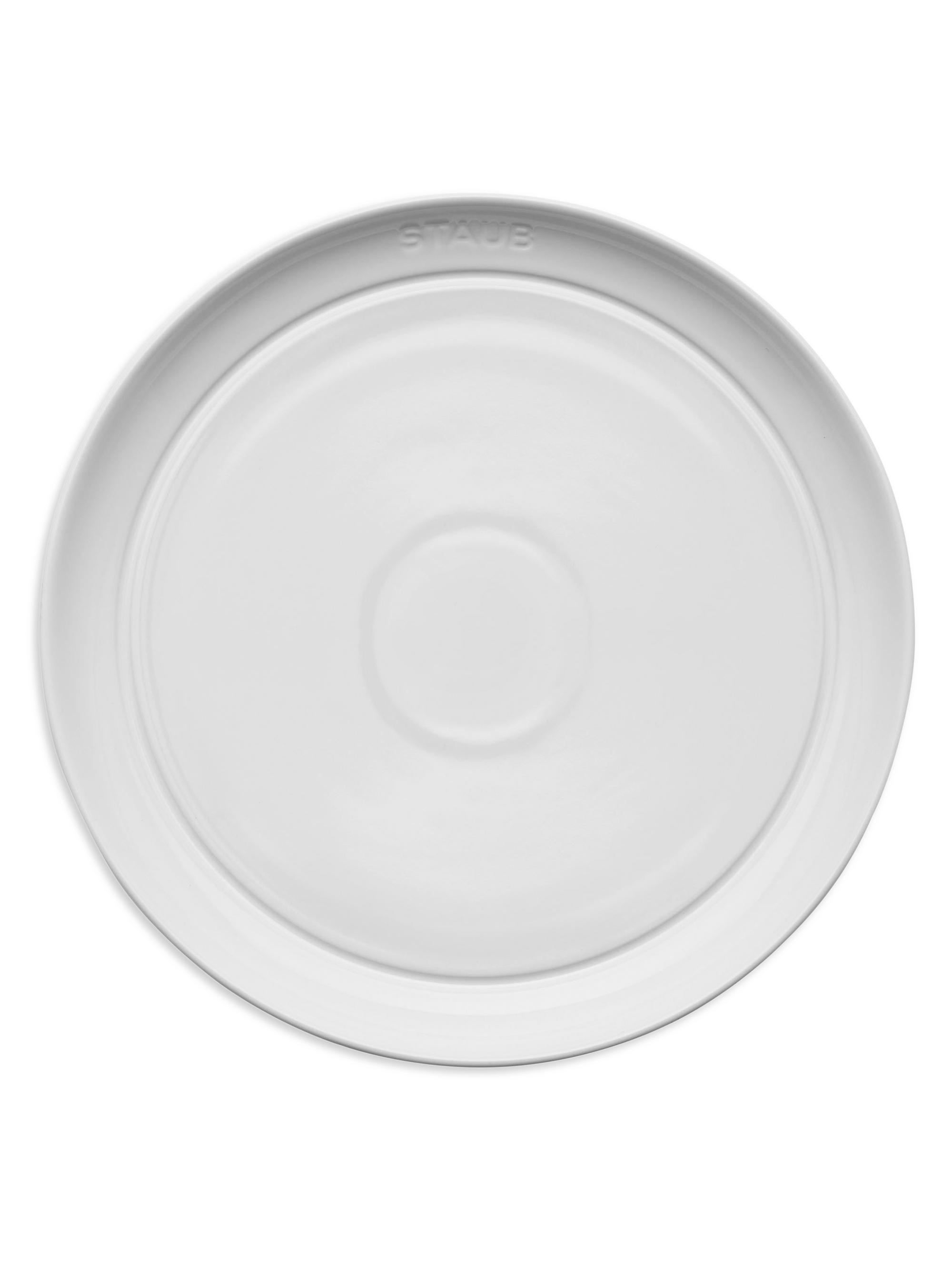 Staub Ceramic Dinnerware 4 Piece 9''Salad Plate Set - White