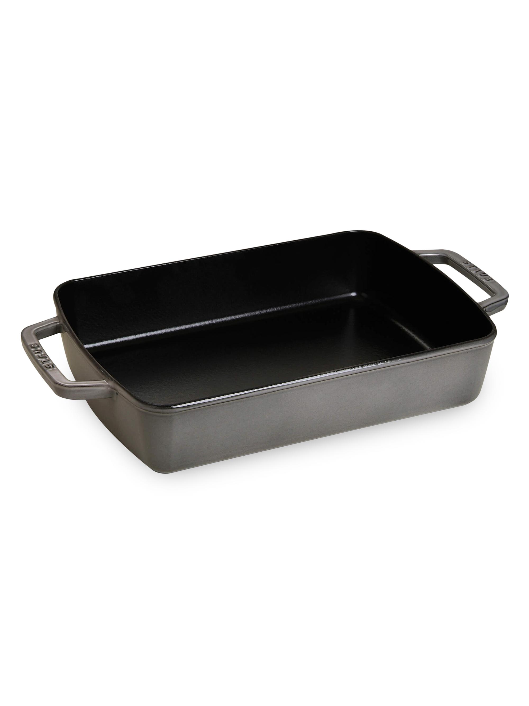 Staub Cast Iron 12''x 8''Roasting Pan - Graphite Grey