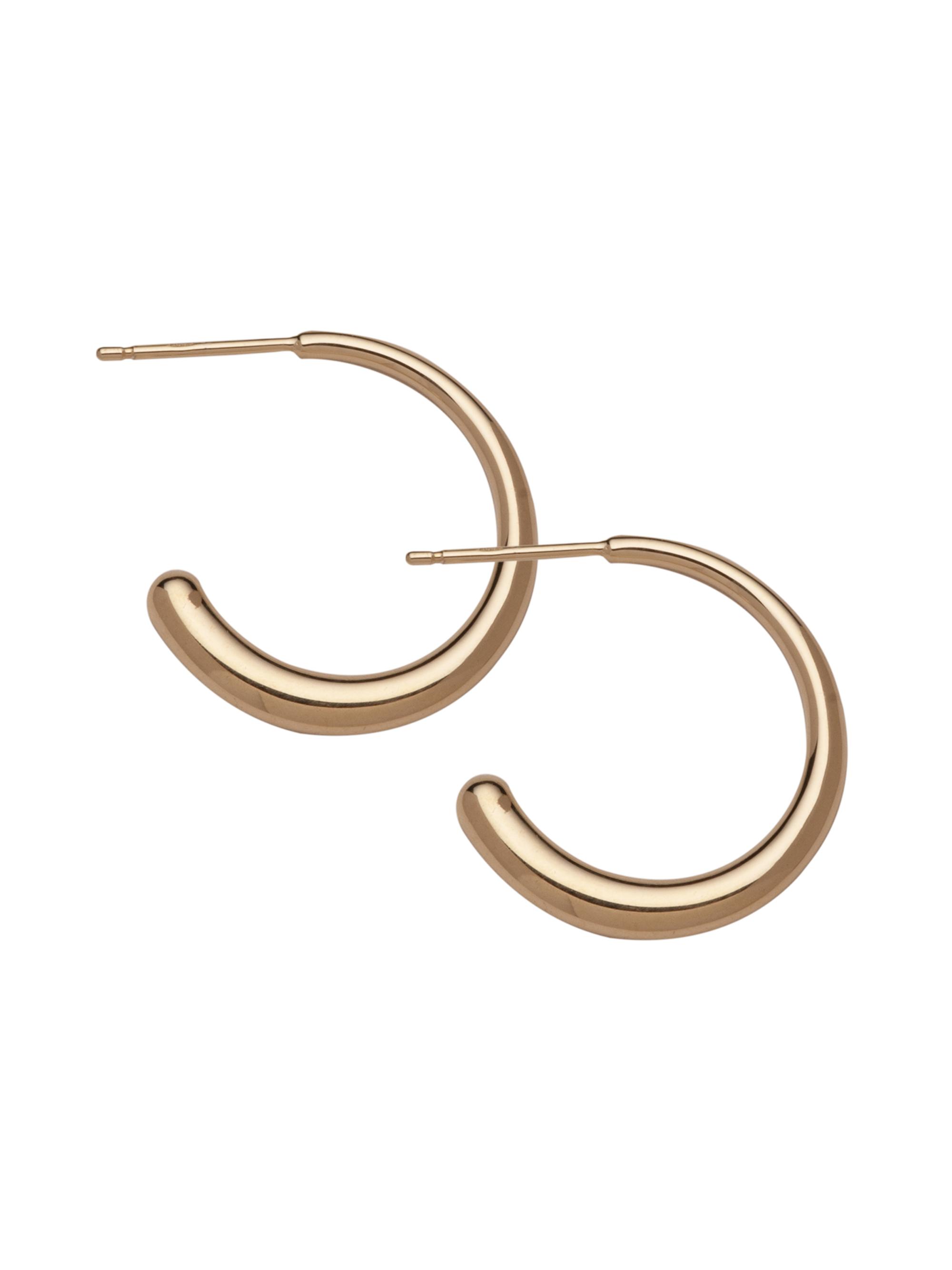 Jennifer Zeuner Jewelry Women's Simone 18K-Gold-Plated Hoop Earrings - Yellow Gold Plated Silver