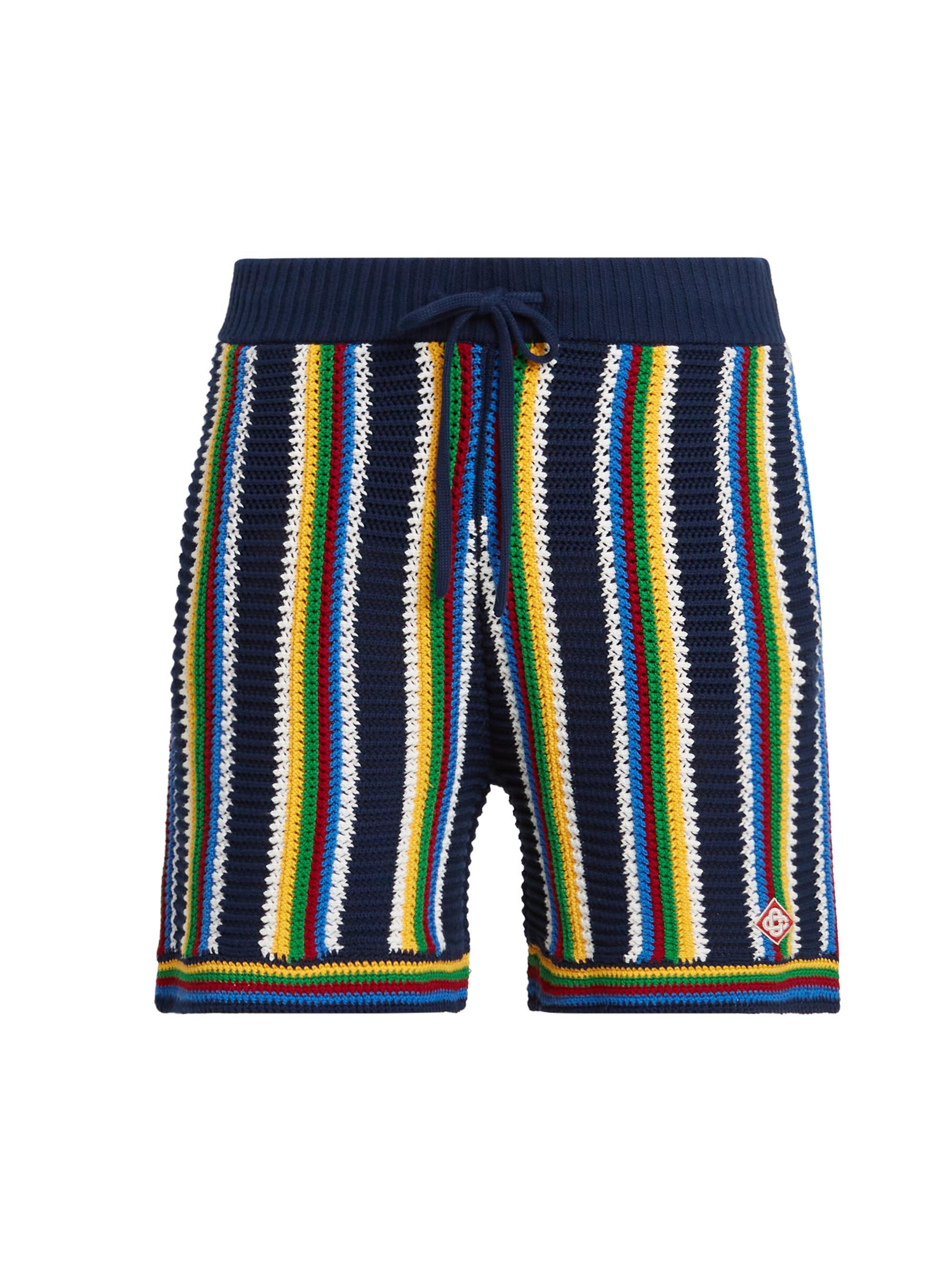 Casablanca Striped Crochet Shorts | Saks Fifth Avenue