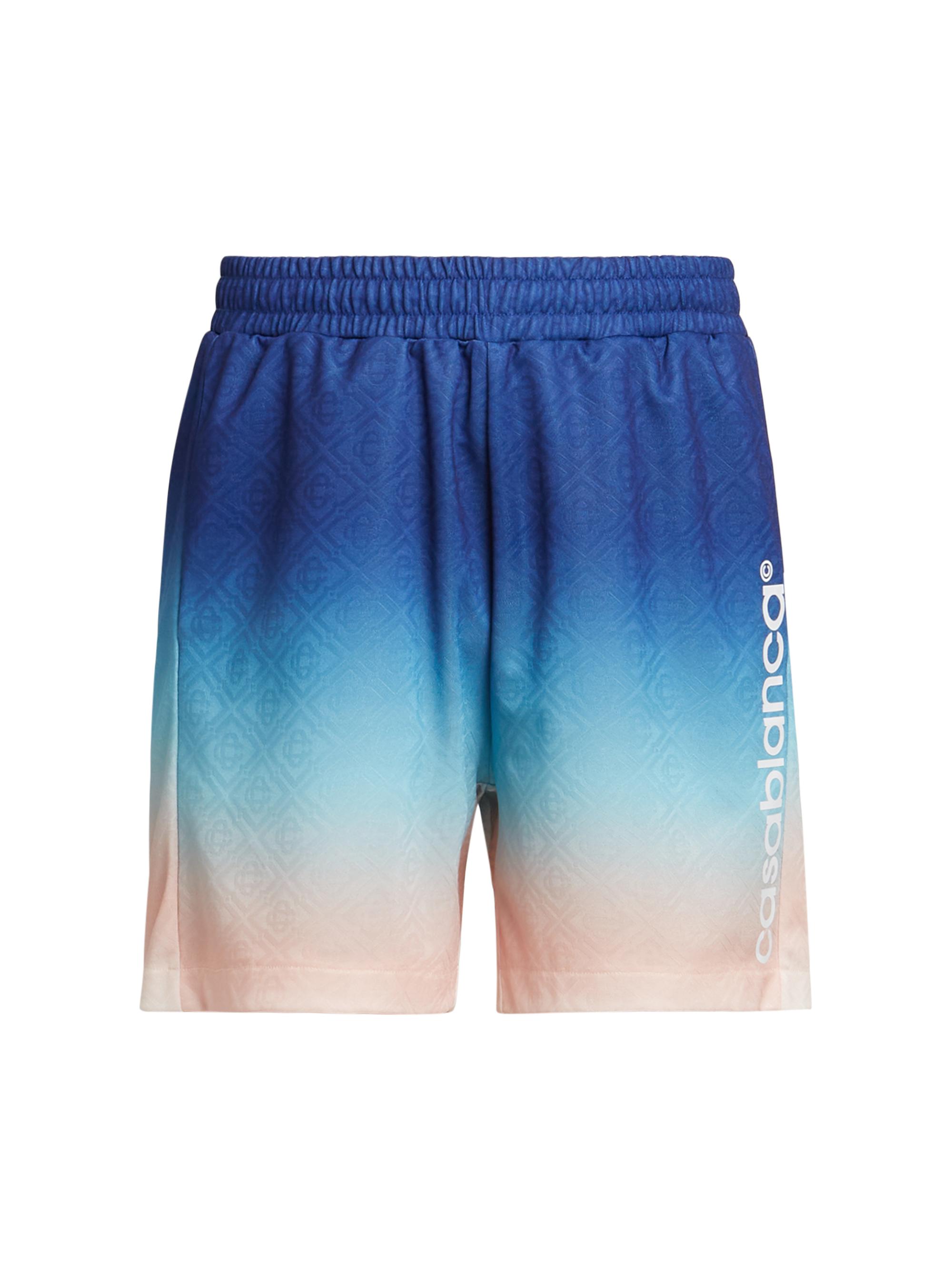 Casablanca Men's Monogrammed Logo Ombré Swim Trunks - Blue Gradient