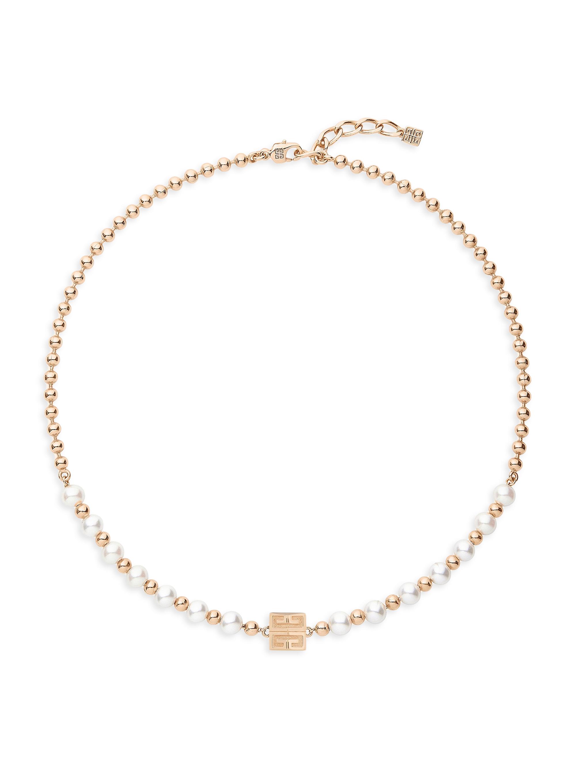 Givenchy Women's 4G Necklace in Metal with Pearls - Gold
