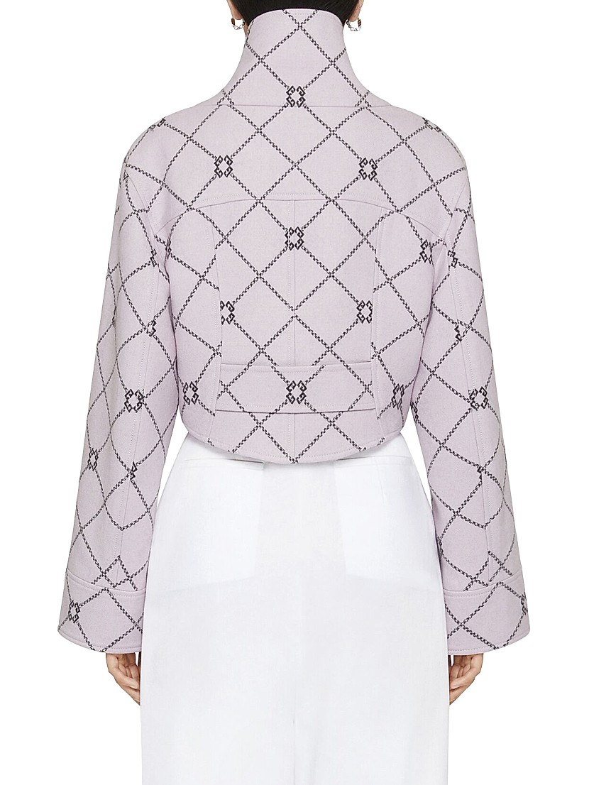 Shop Givenchy Checked Jacket in Wool with Monogram | Saks Shop Givenchy Checked Jacket in Wool with Monogram | Saks