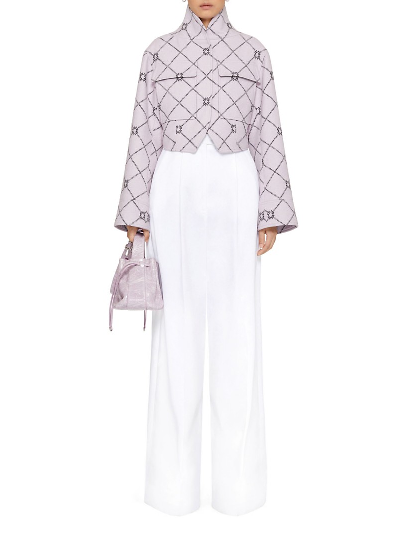 Shop Givenchy Checked Jacket in Wool with Monogram | Saks Shop Givenchy Checked Jacket in Wool with Monogram | Saks