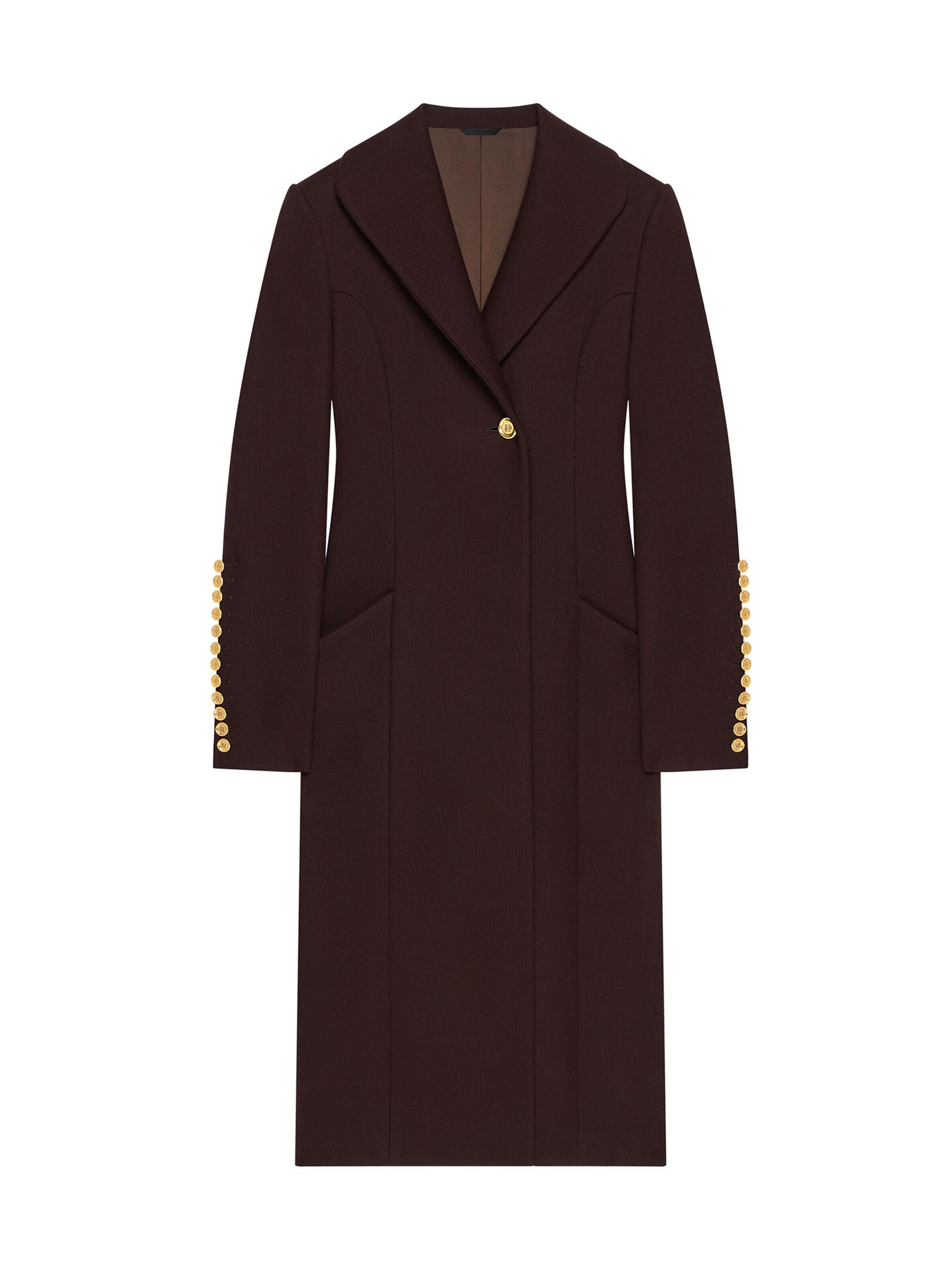 Givenchy Women's Coat in Wool - Russet Brown