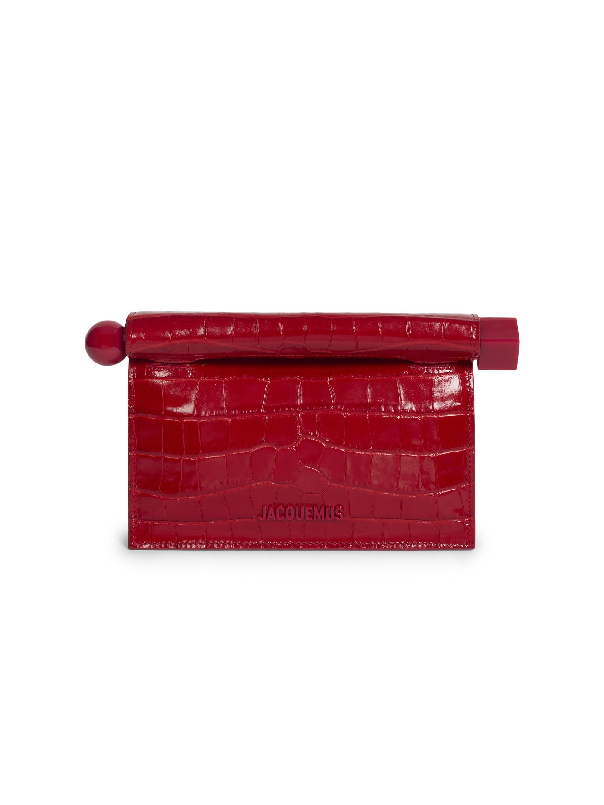 Jacquemus Women's La Petite Pochette Leather Clutch - Red