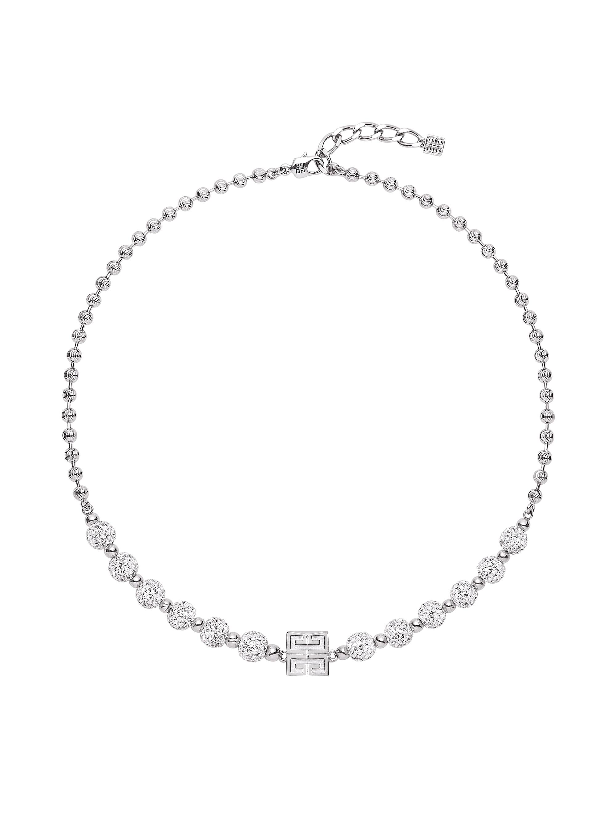 Givenchy Women's 4G Necklace in Metal with Crystals - Silvery