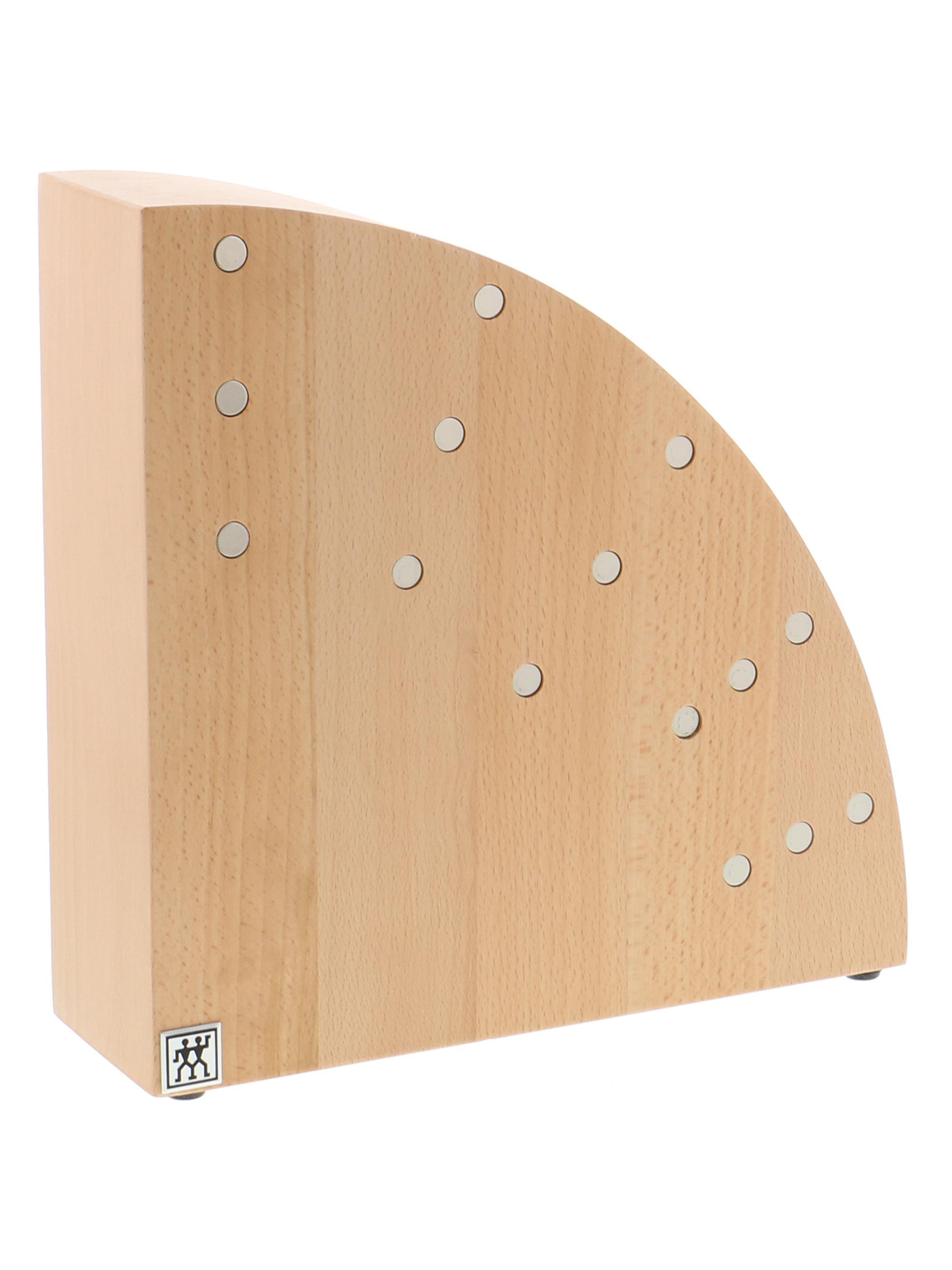 ZWILLING J.A. Henckels Italian Round Magnetic Knife Block - Natural Beechwood