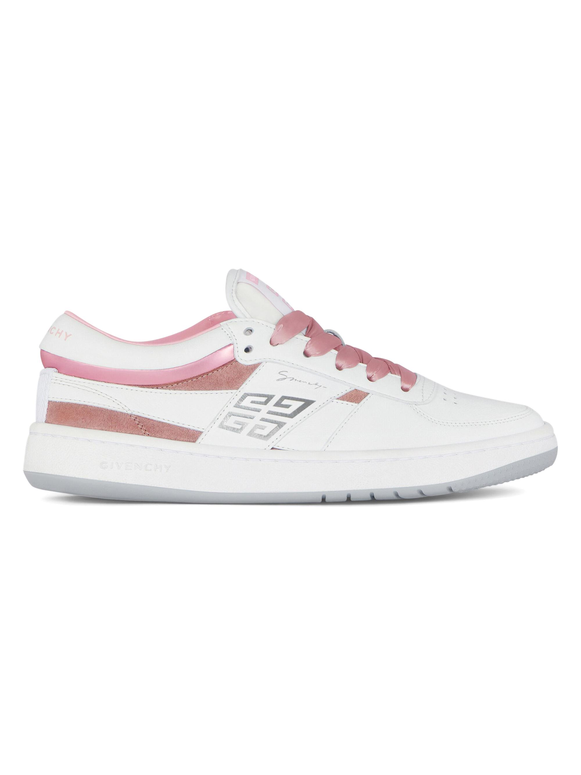 Givenchy Women's G Move Sneakers in Mixed Leathers - White Pink