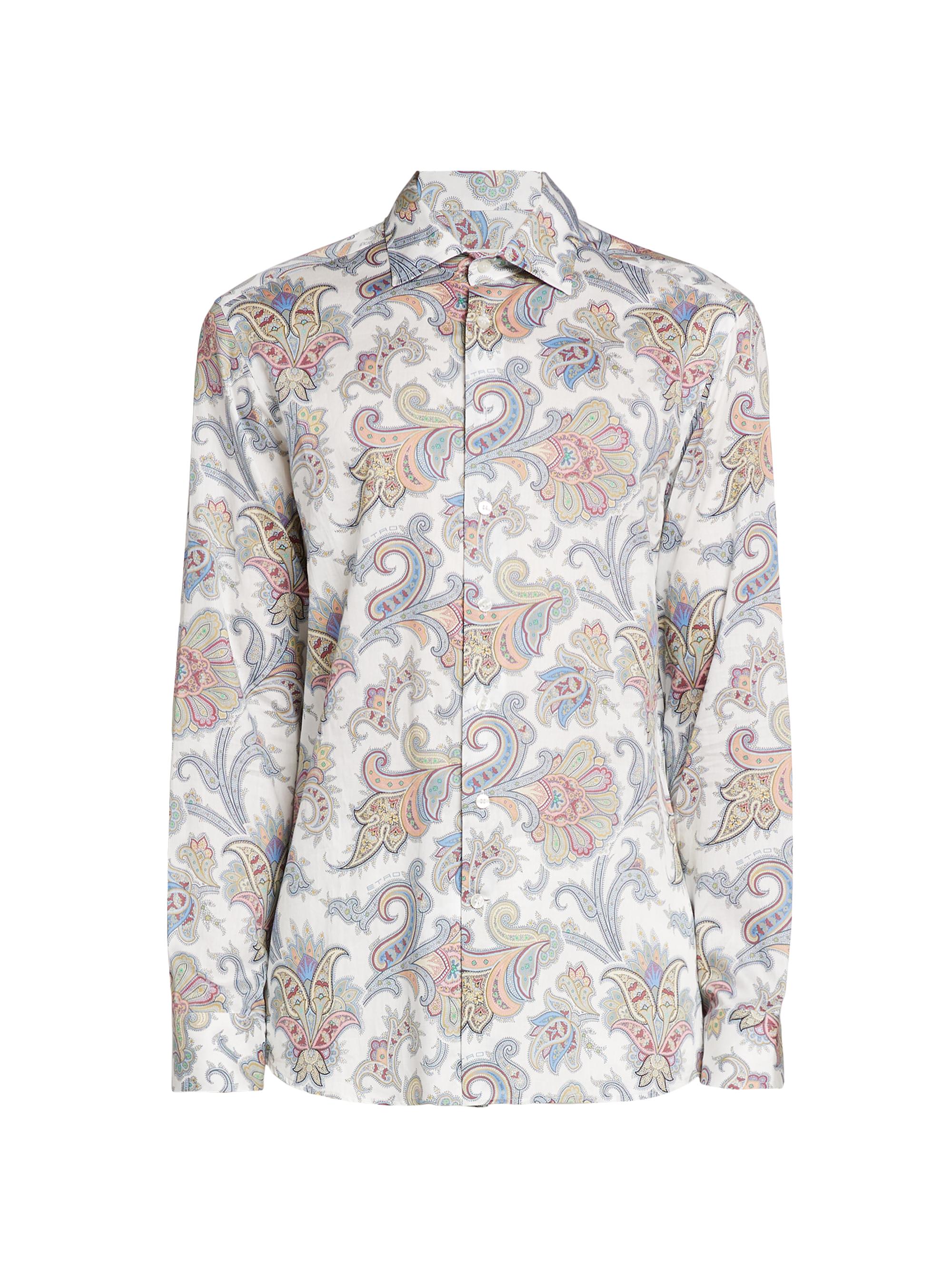 Etro Men's Paisley Button-Front Shirt - Green Pink